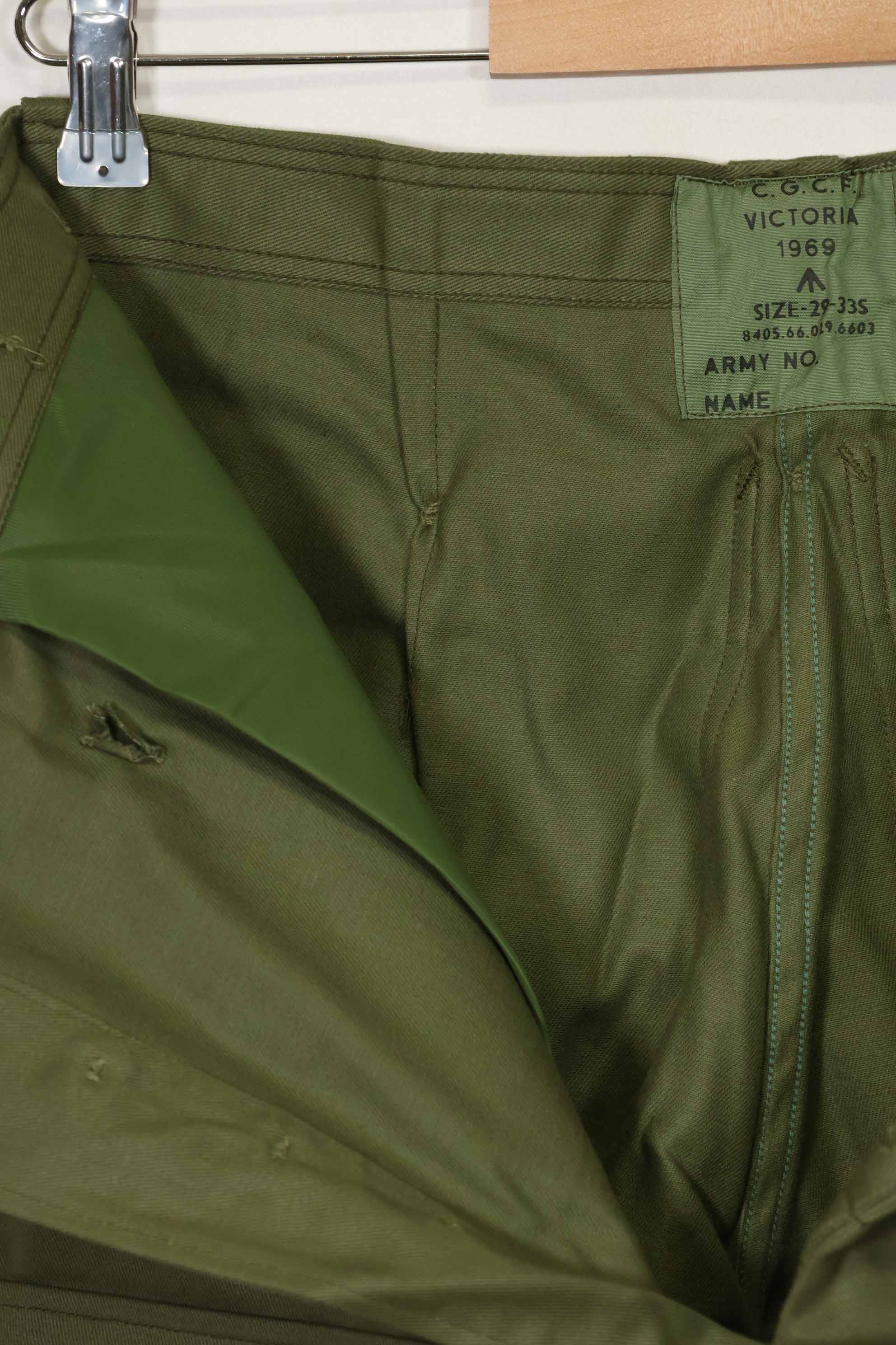1969年製 デッドストック オーストラリア軍 OD ファティーグパンツ 未使用品