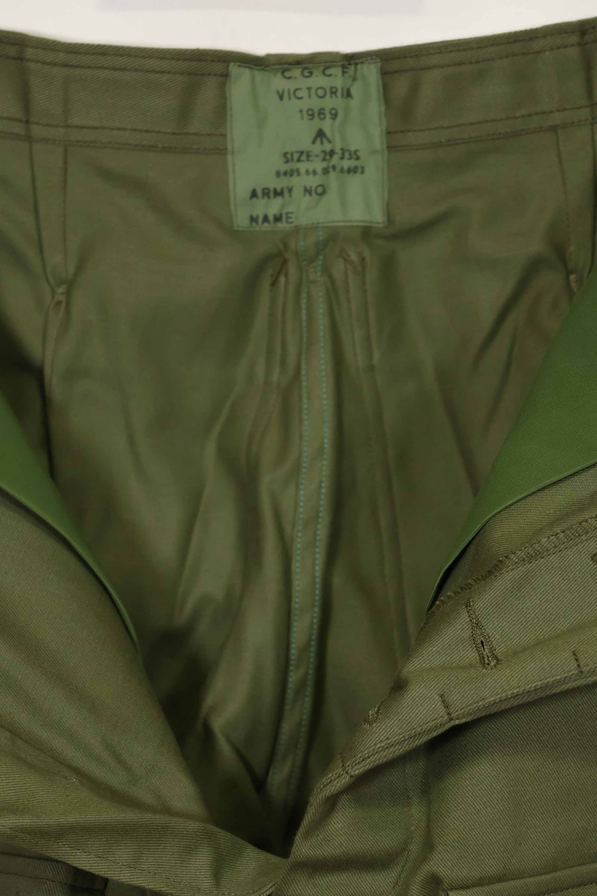 1969年製 デッドストック オーストラリア軍 OD ファティーグパンツ 未使用品