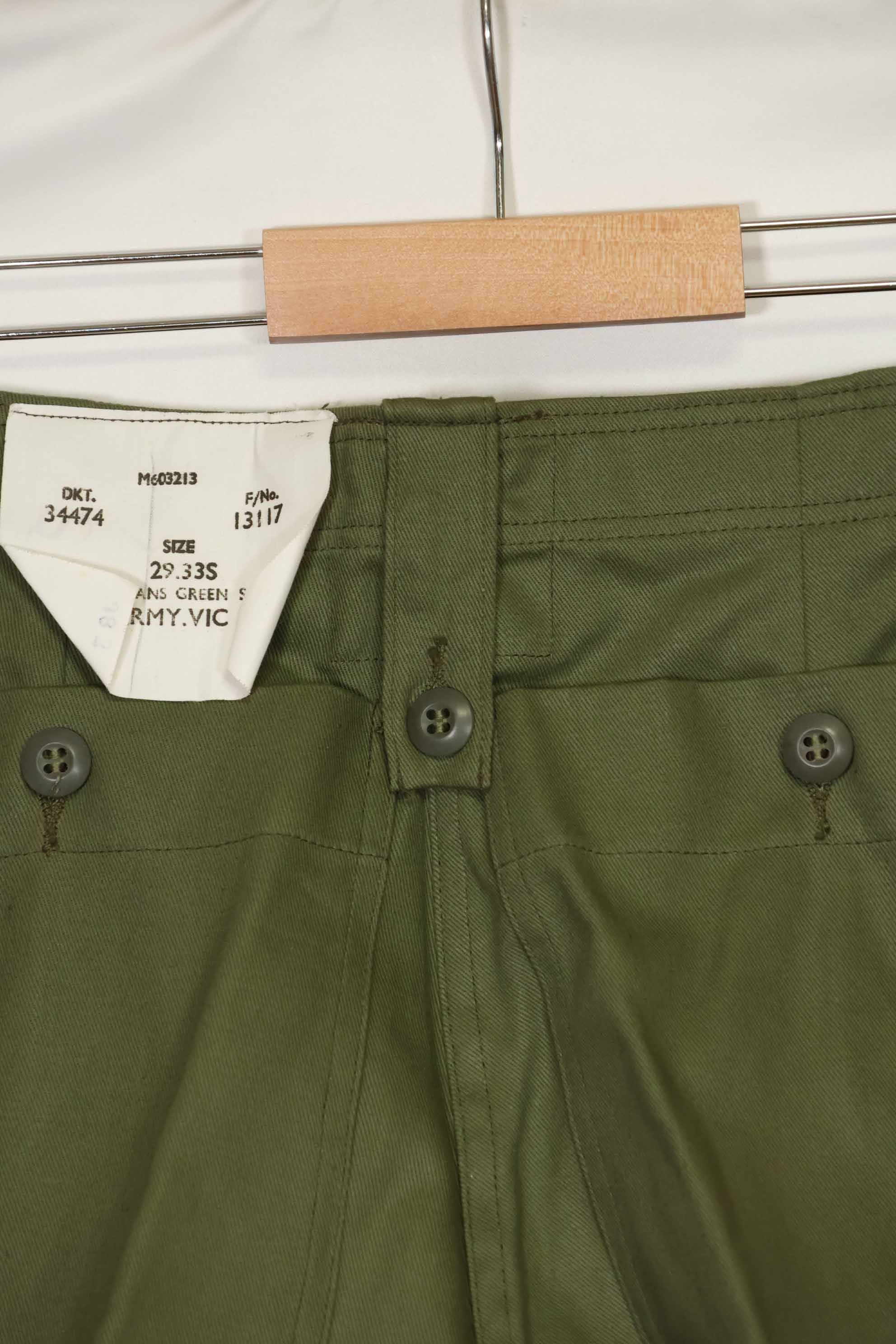 1969年製 デッドストック オーストラリア軍 OD ファティーグパンツ 未使用品