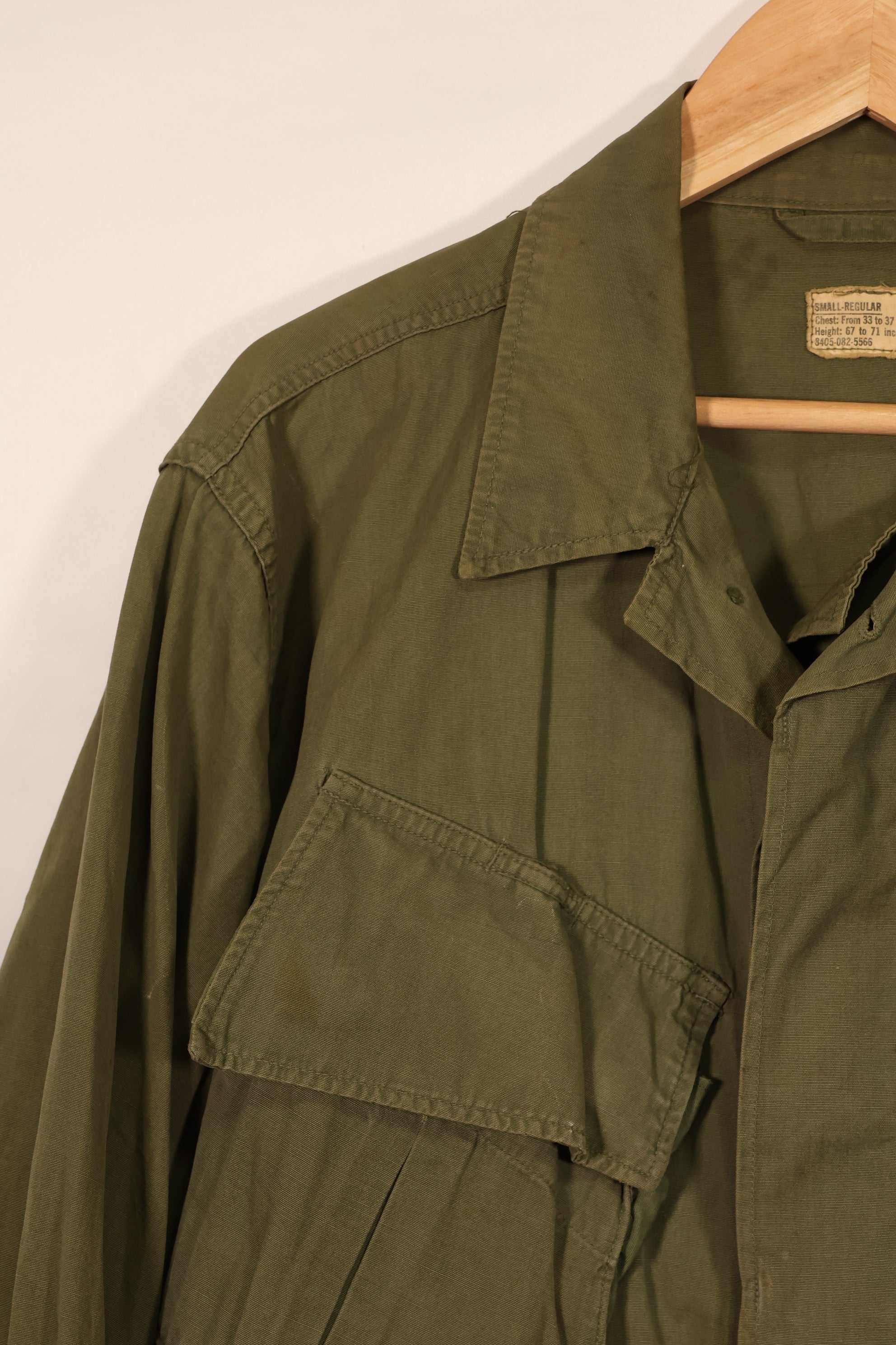 実物 1966年〜1967年頃ロット 3rd Model ジャングルファティーグ ジャケット 折衷型 S-R 中古品