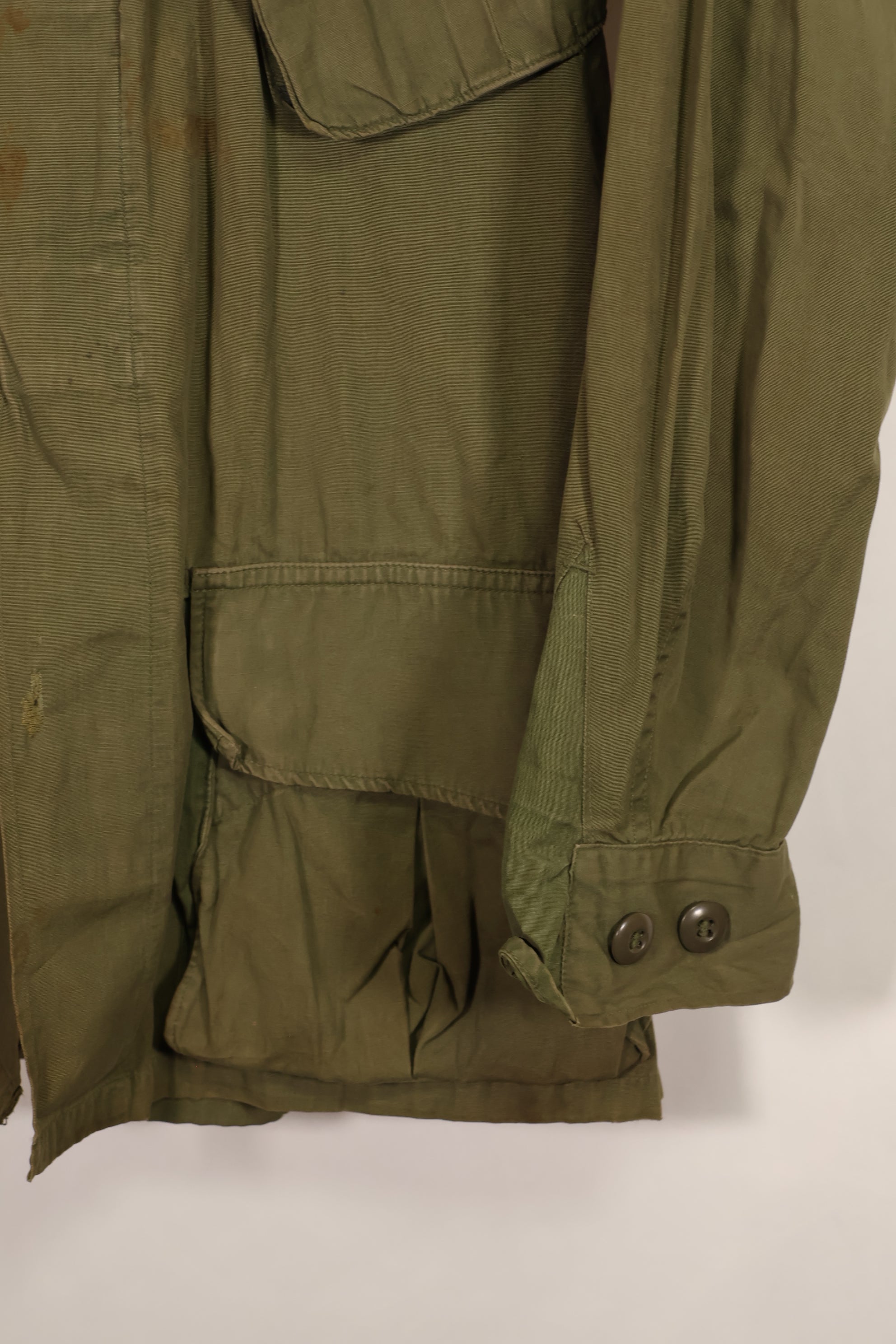 実物 1966年〜1967年頃ロット 3rd Model ジャングルファティーグ ジャケット 折衷型 S-R 中古品