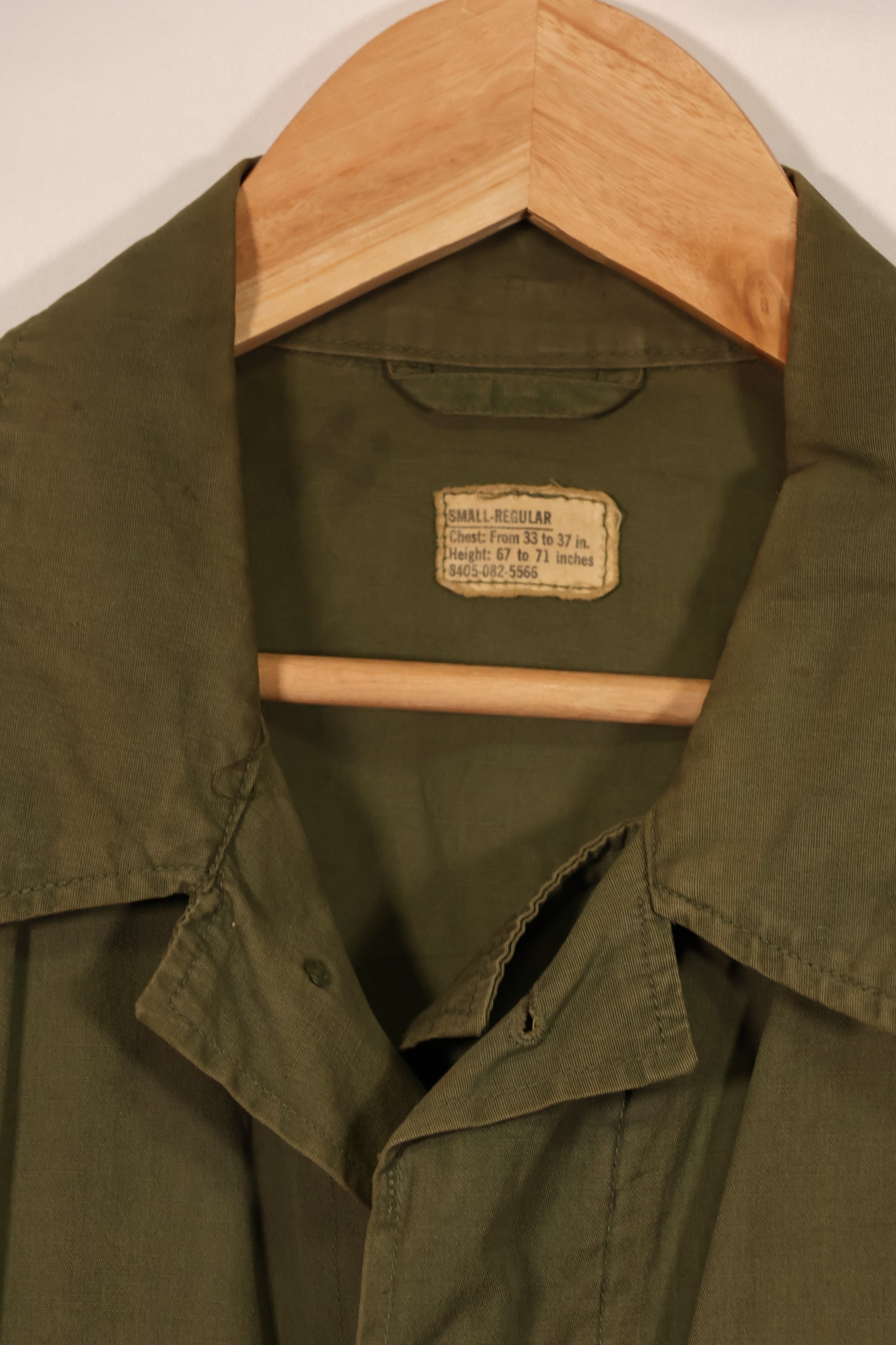 実物 1966年〜1967年頃ロット 3rd Model ジャングルファティーグ ジャケット 折衷型 S-R 中古品
