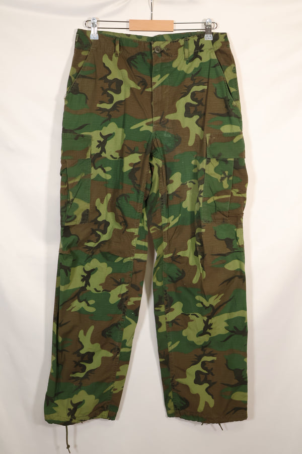 1969年契約 M-L リップストップ生地 ERDL リーフ迷彩 パンツ 中古品