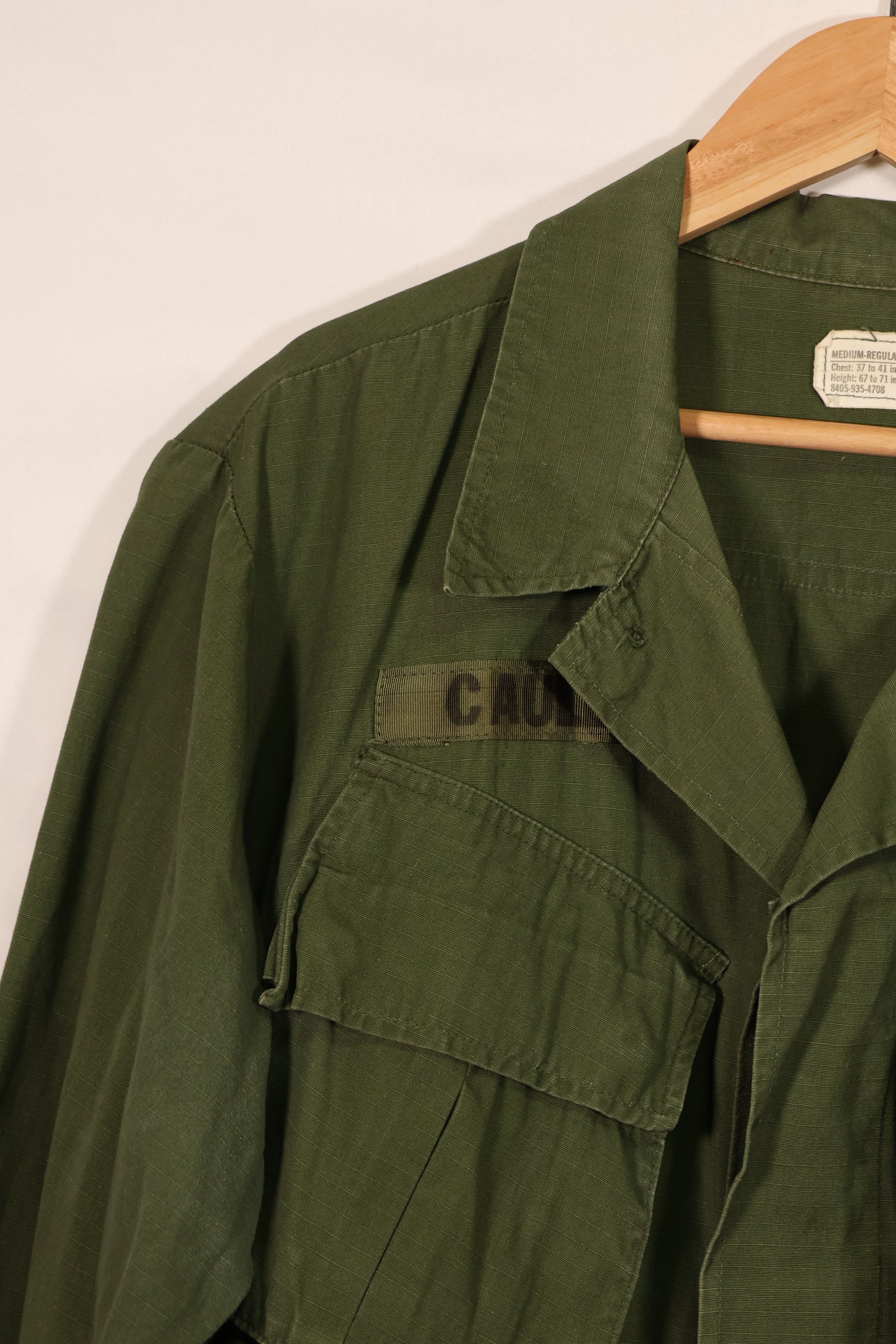実物 1970年製 4th Model ジャングルファティーグ ジャケット M-R 初付けパッチ 中古品