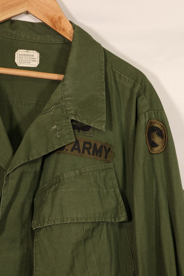 実物 1970年製 4th Model ジャングルファティーグ ジャケット M-R 初付けパッチ 中古品