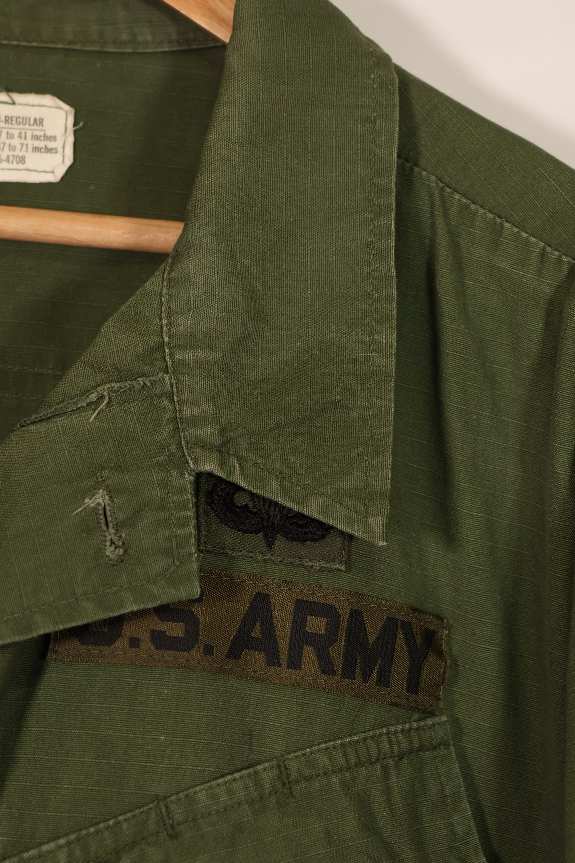 実物 1970年製 4th Model ジャングルファティーグ ジャケット M-R 初付けパッチ 中古品