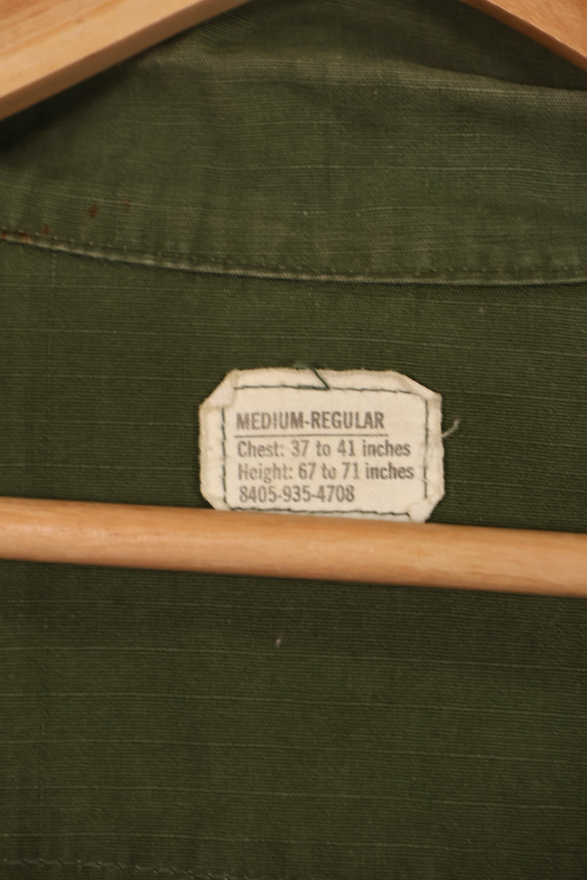 実物 1970年製 4th Model ジャングルファティーグ ジャケット M-R 初付けパッチ 中古品