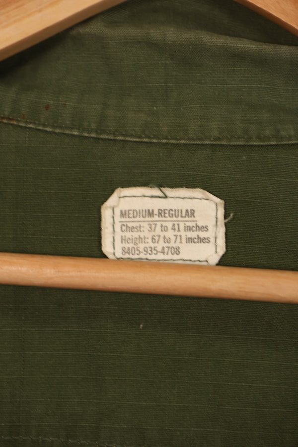 実物 1970年製 4th Model ジャングルファティーグ ジャケット M-R 初付けパッチ 中古品