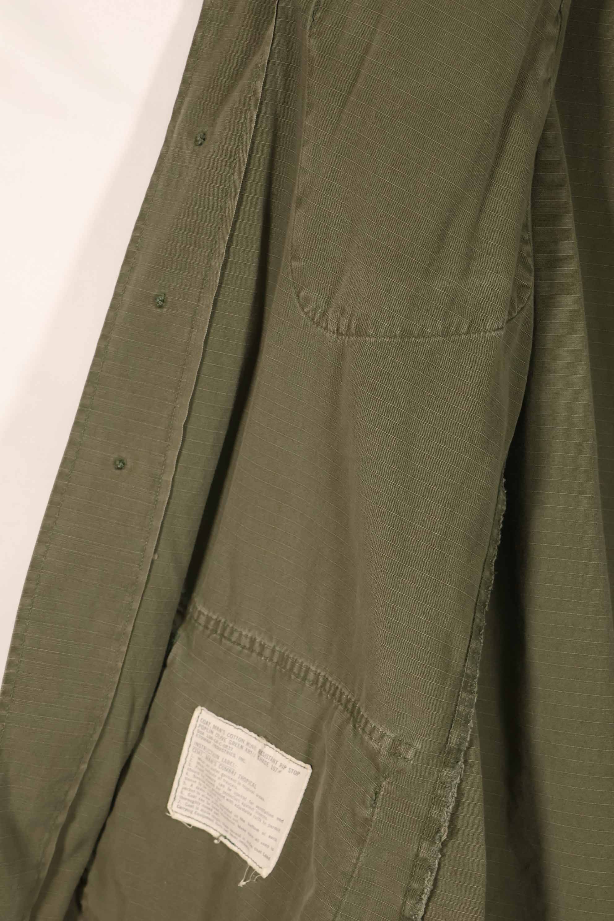 実物 1968年製 4th Model ジャングルファティーグ ジャケット S-R 中古品