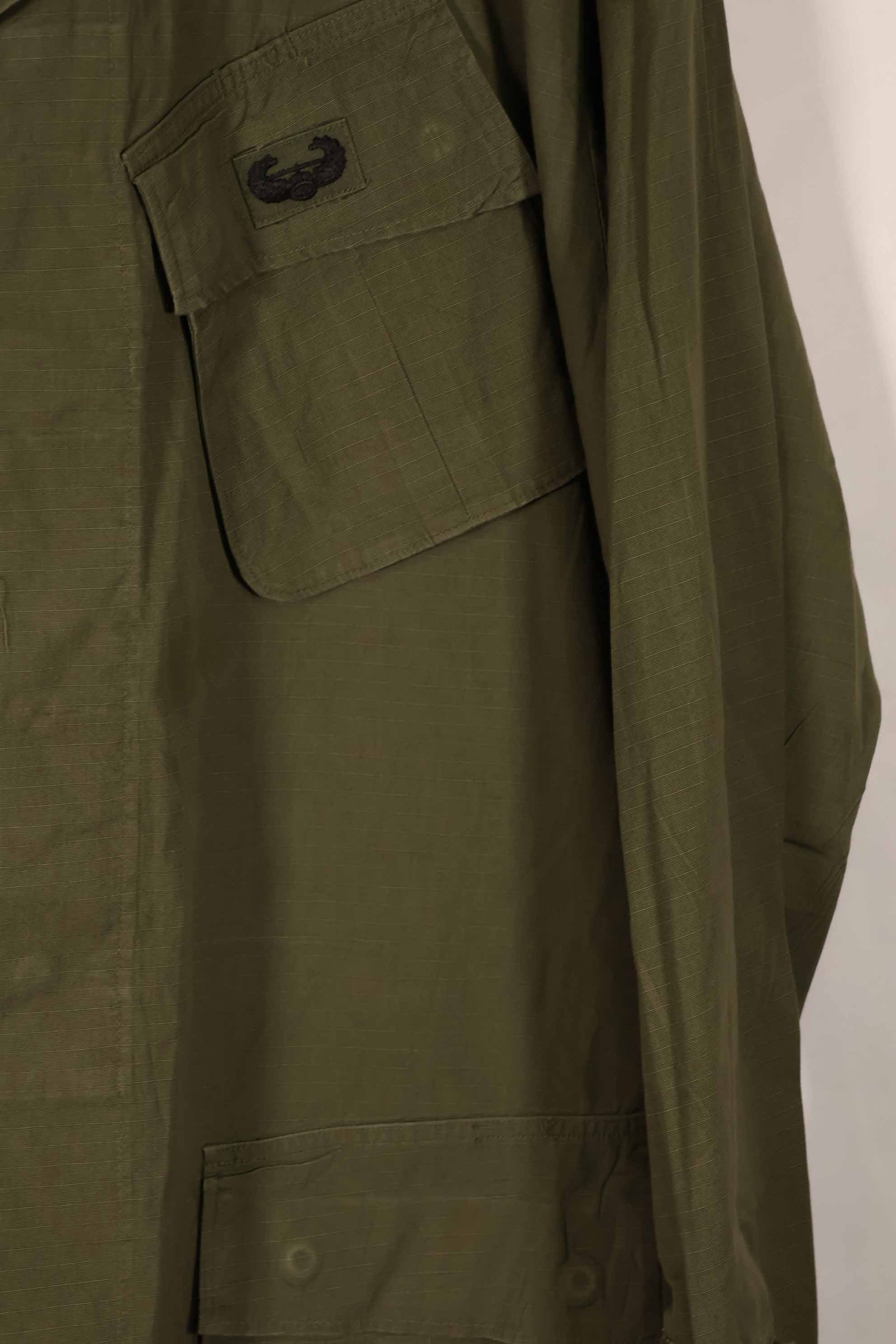 実物 1969年製 4th Model ジャングルファティーグ ジャケット L-L 陸軍パッチ付 中古品