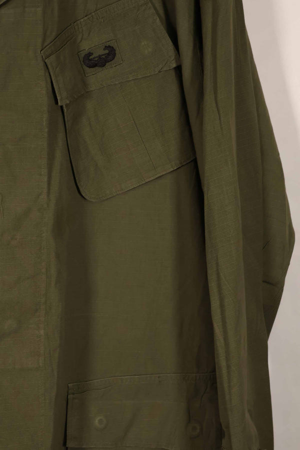 実物 1969年製 4th Model ジャングルファティーグ ジャケット L-L 陸軍パッチ付 中古品