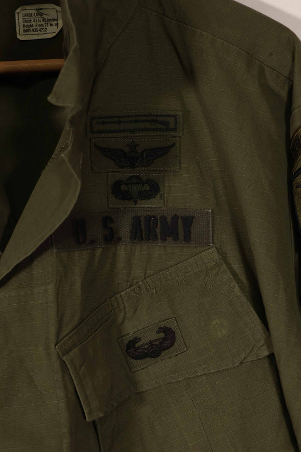 実物 1969年製 4th Model ジャングルファティーグ ジャケット L-L 陸軍パッチ付 中古品