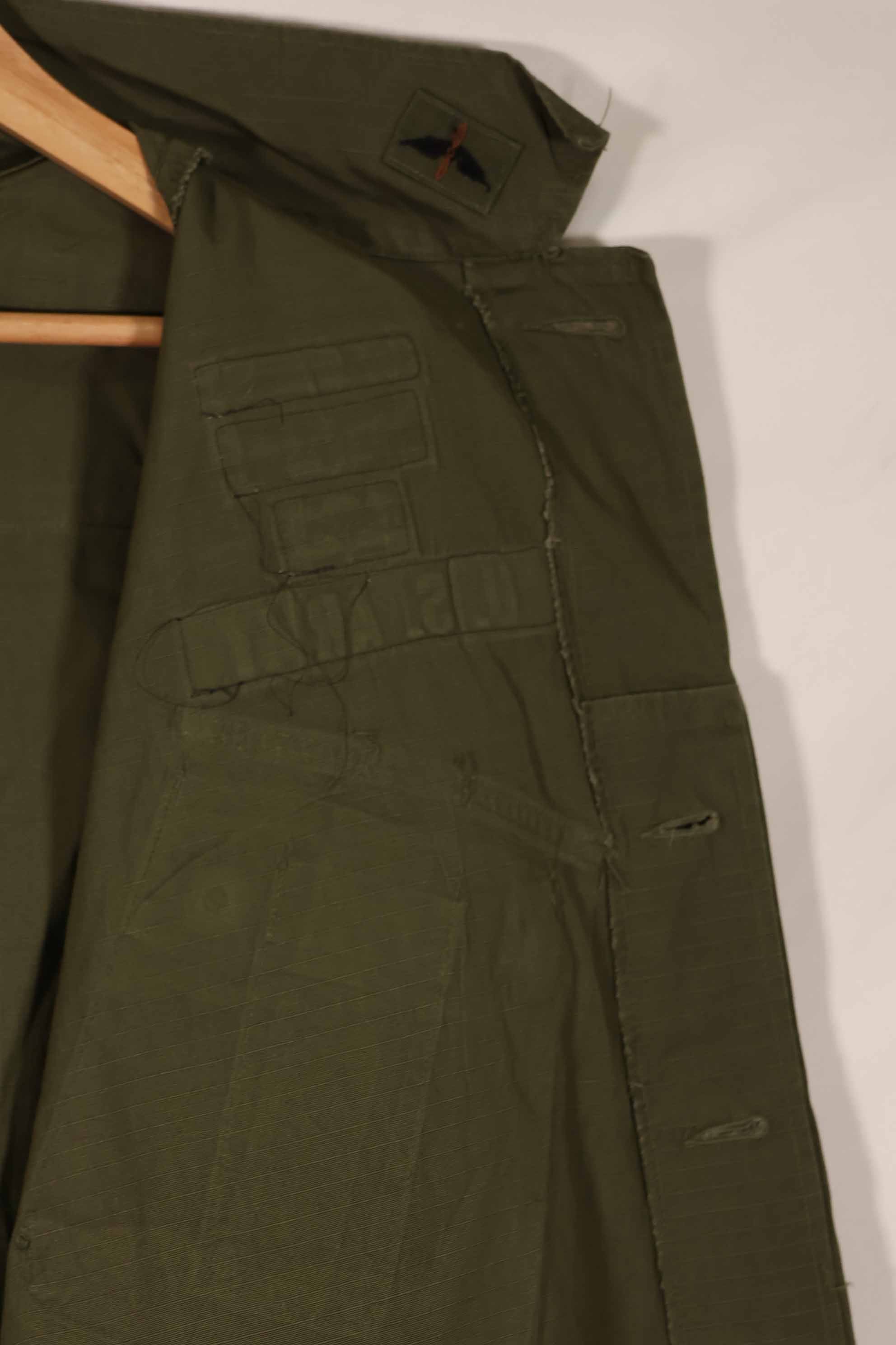 実物 1969年製 4th Model ジャングルファティーグ ジャケット L-L 陸軍パッチ付 中古品