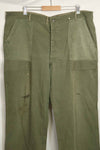 1940年代 アメリカ陸軍 HBT ユーティリティパンツ 大きめサイズ 傷あり 中古品