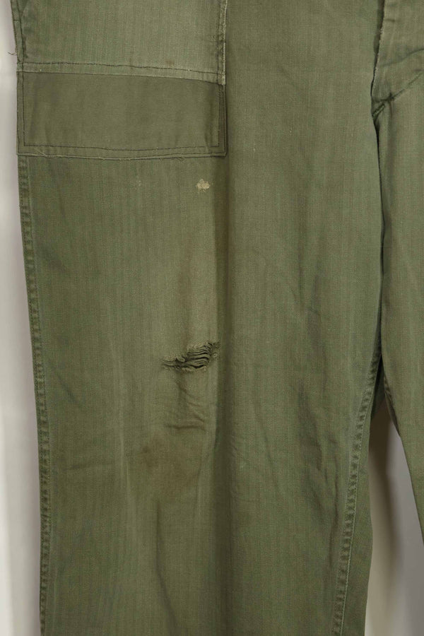 1940年代 アメリカ陸軍 HBT ユーティリティパンツ 大きめサイズ 傷あり 中古品