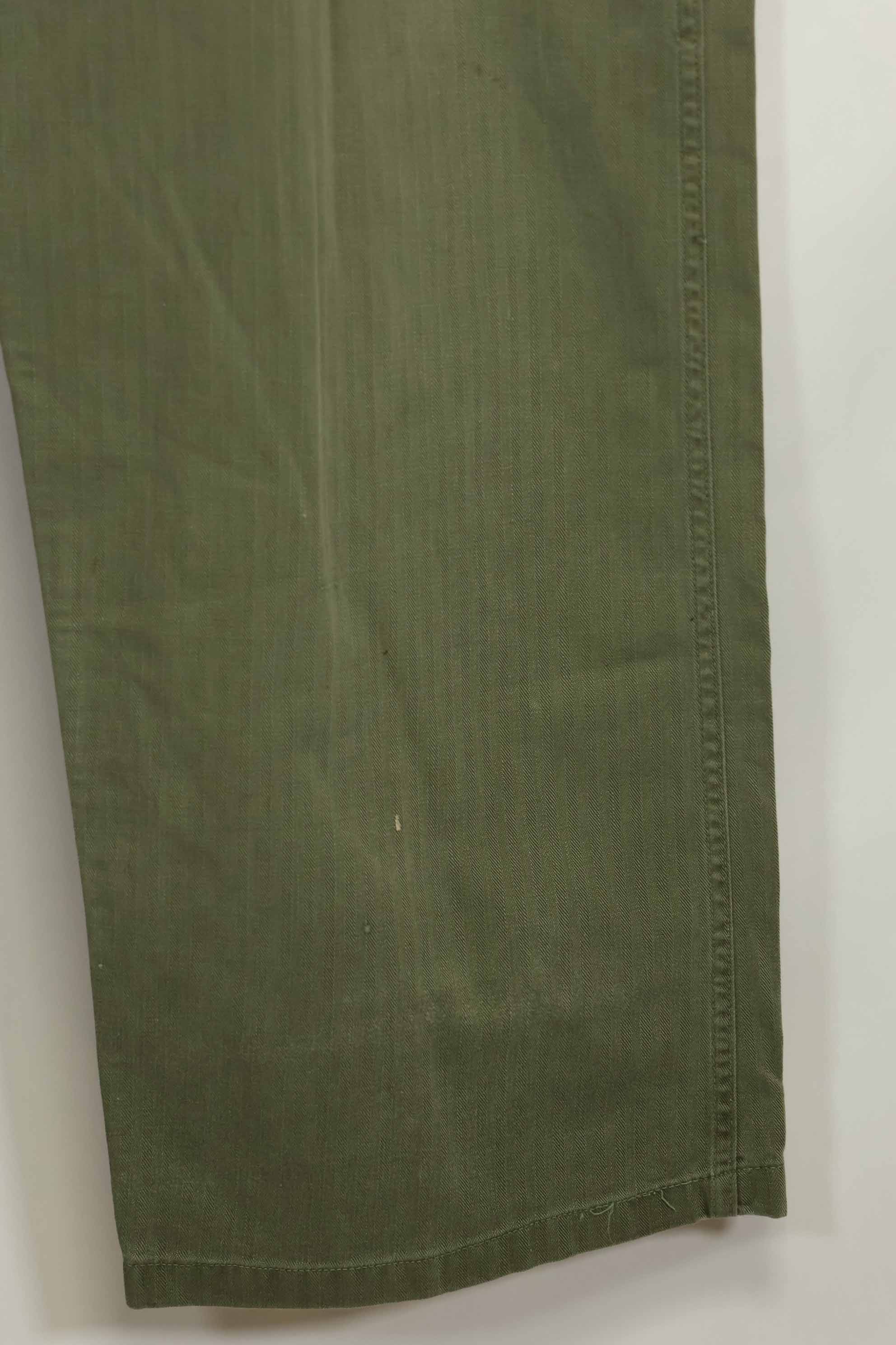 1940年代 アメリカ陸軍 HBT ユーティリティパンツ 大きめサイズ 傷あり 中古品