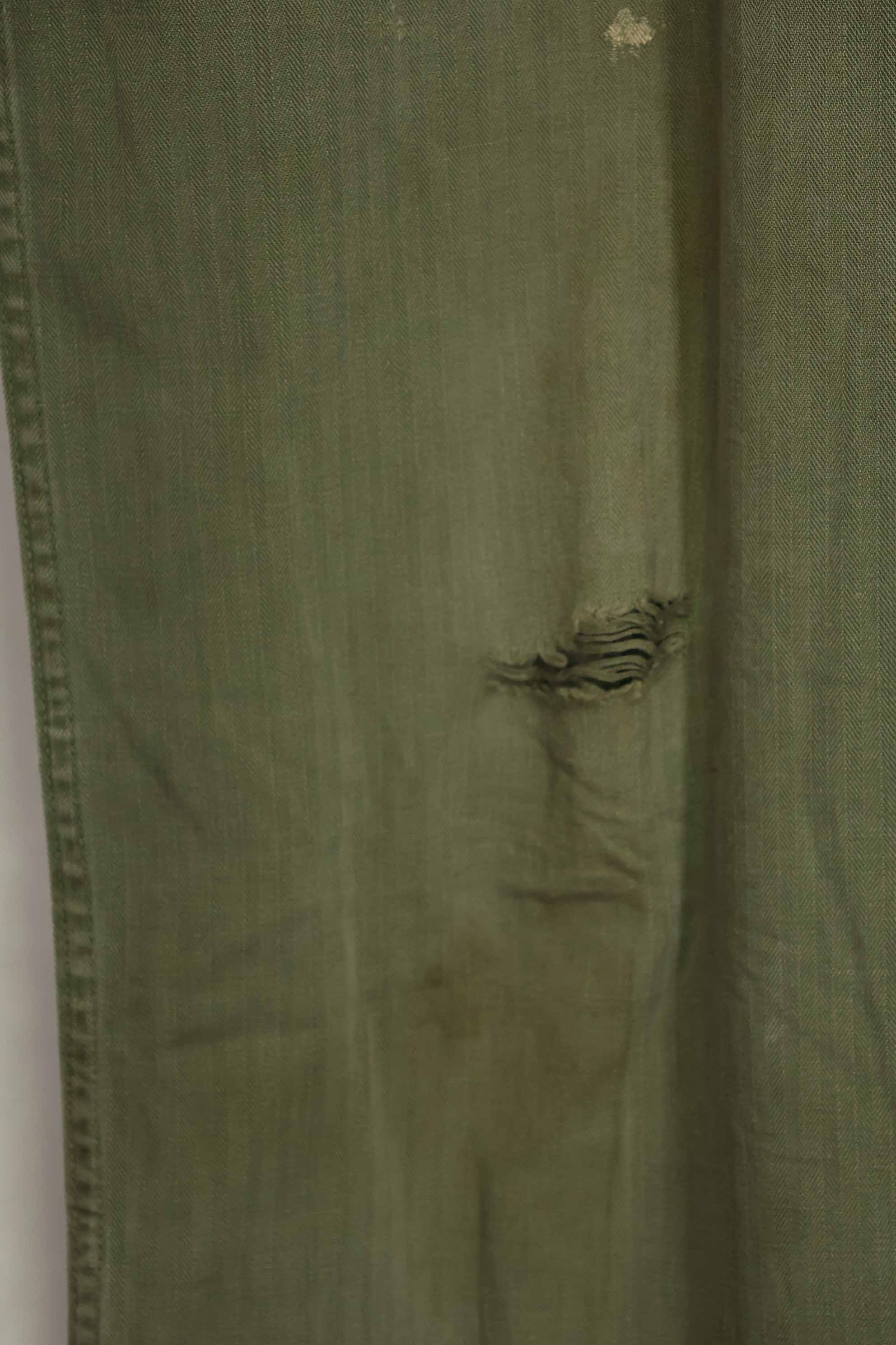 1940年代 アメリカ陸軍 HBT ユーティリティパンツ 大きめサイズ 傷あり 中古品