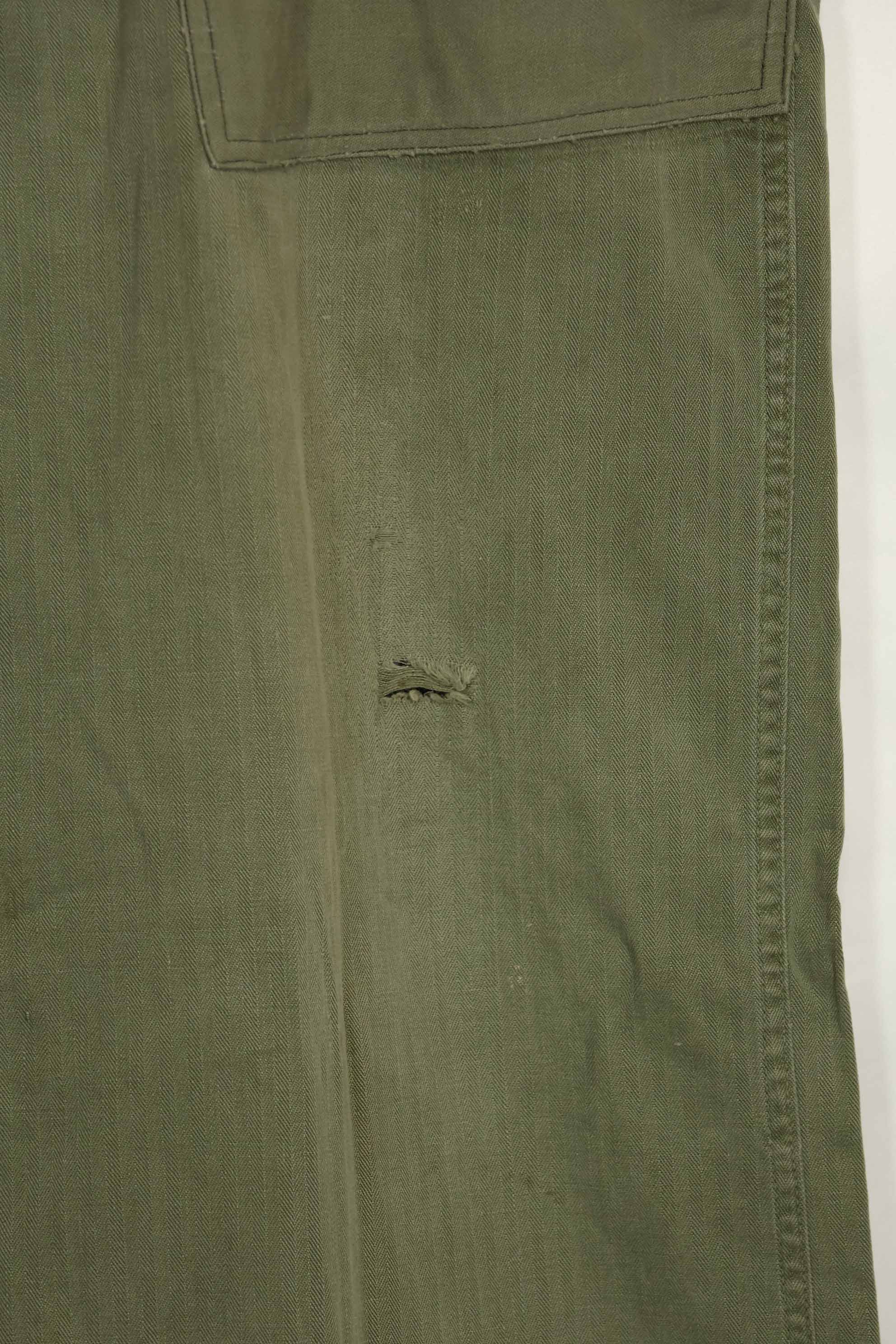 1940年代 アメリカ陸軍 HBT ユーティリティパンツ 大きめサイズ 傷あり 中古品
