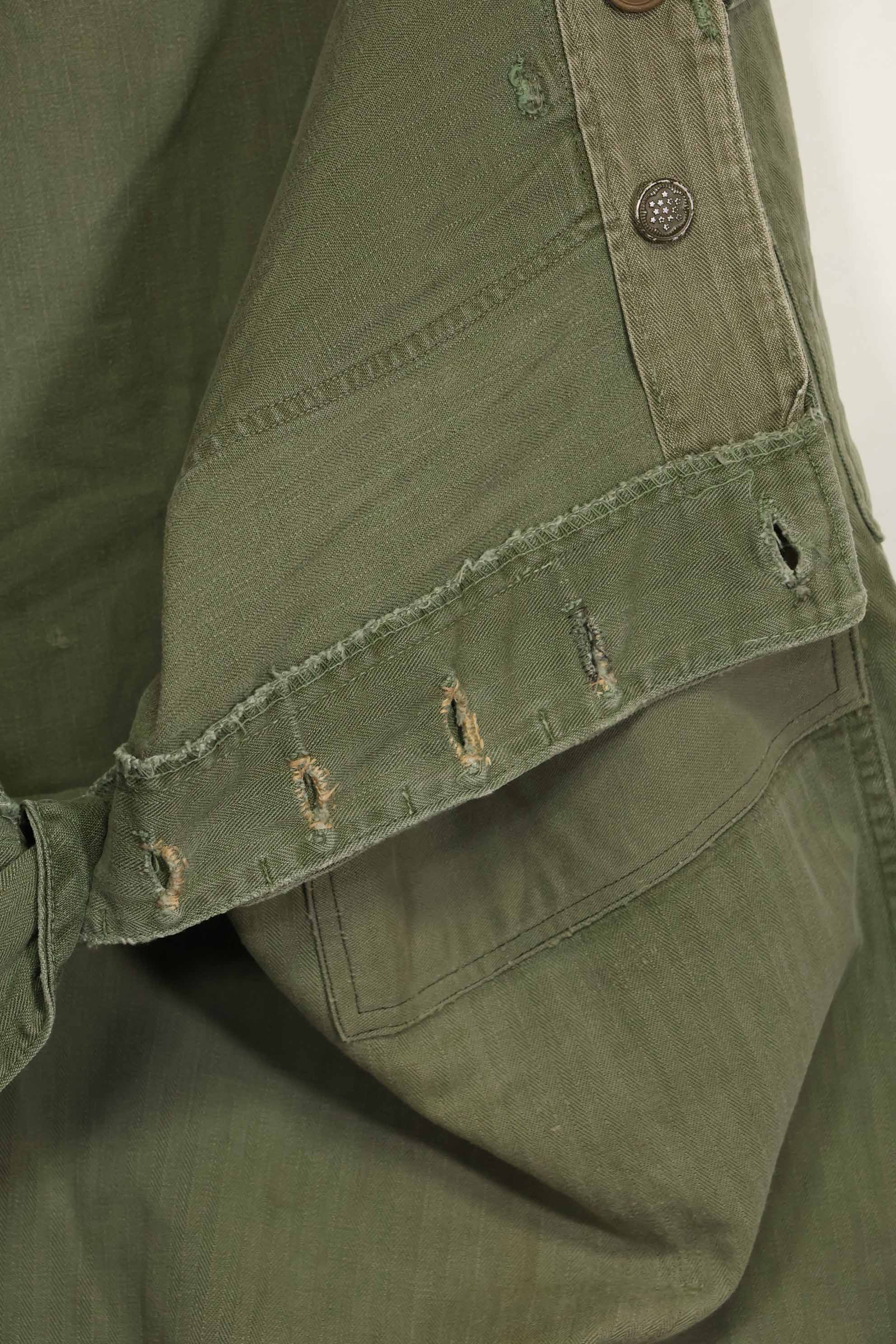 1940年代 アメリカ陸軍 HBT ユーティリティパンツ 大きめサイズ 傷あり 中古品
