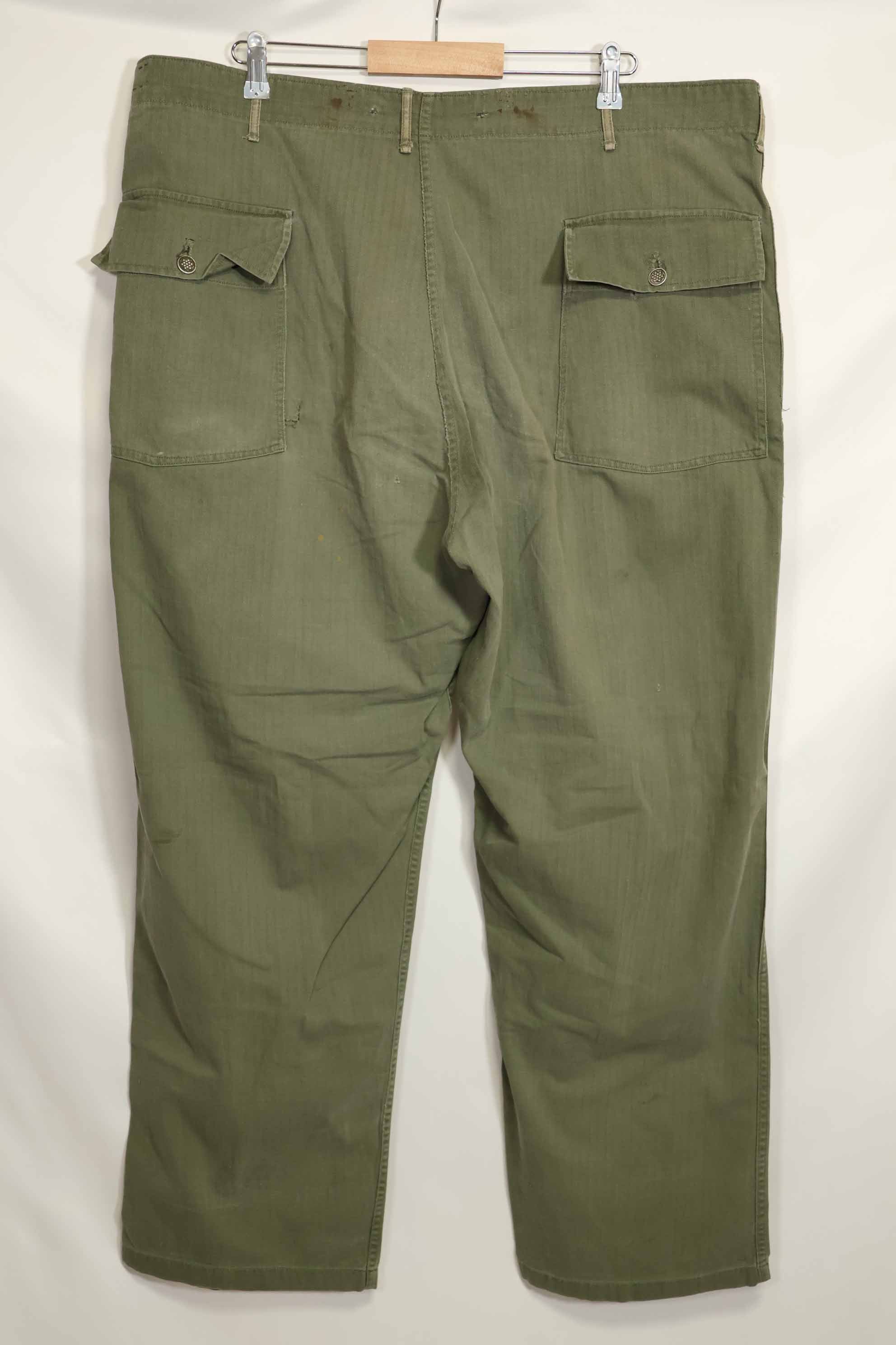 1940年代 アメリカ陸軍 HBT ユーティリティパンツ 大きめサイズ 傷あり 中古品