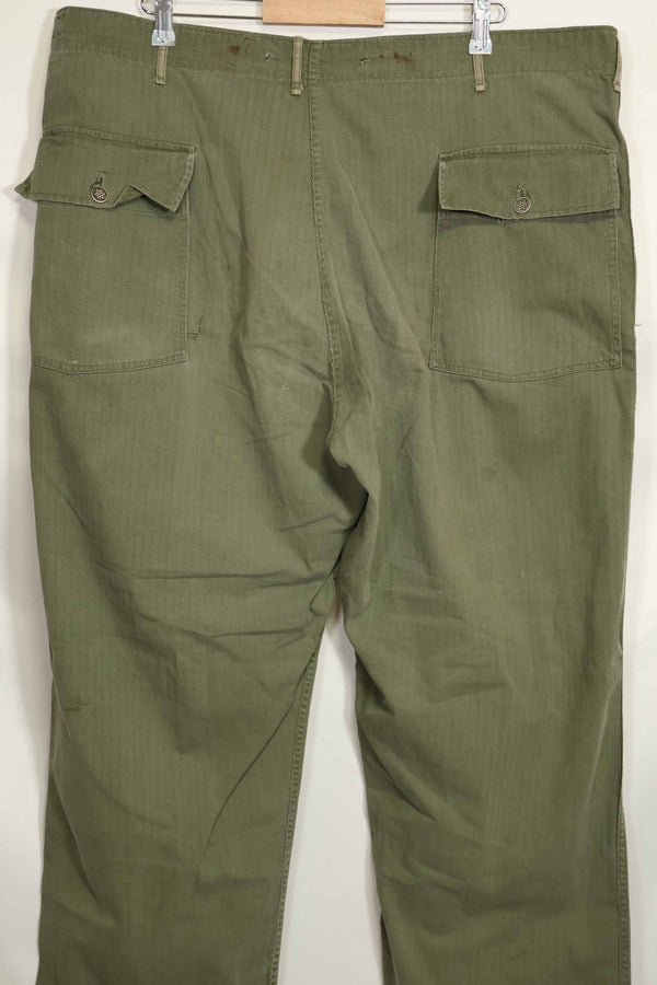 1940年代 アメリカ陸軍 HBT ユーティリティパンツ 大きめサイズ 傷あり 中古品