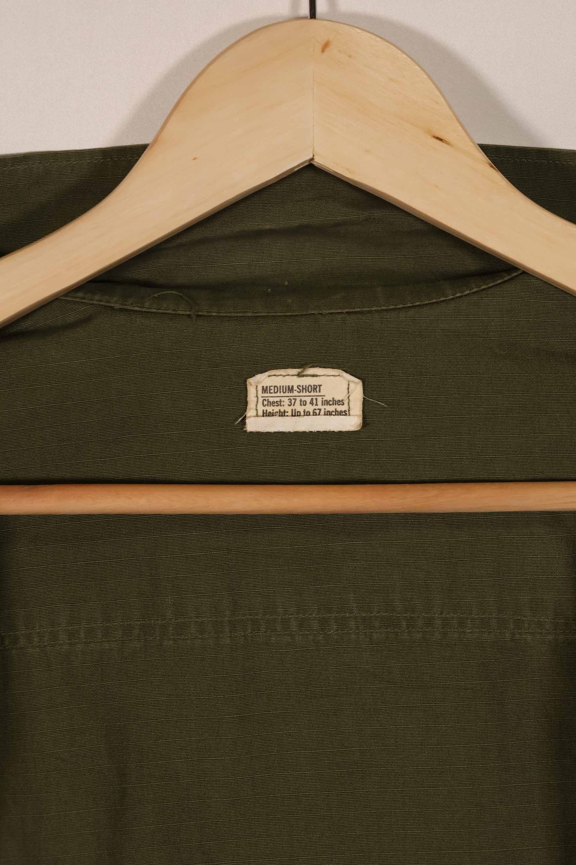 実物 1970年製 4th Model ジャングルファティーグ ジャケット M-S パッチ跡有 中古品