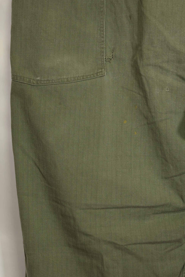 1940年代 アメリカ陸軍 HBT ユーティリティパンツ 大きめサイズ 傷あり 中古品