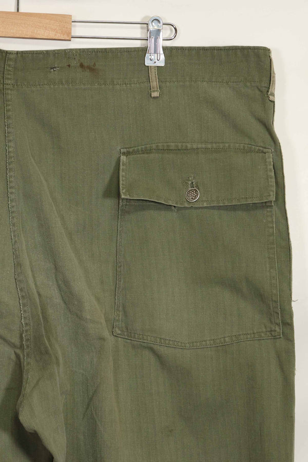 1940年代 アメリカ陸軍 HBT ユーティリティパンツ 大きめサイズ 傷あり 中古品