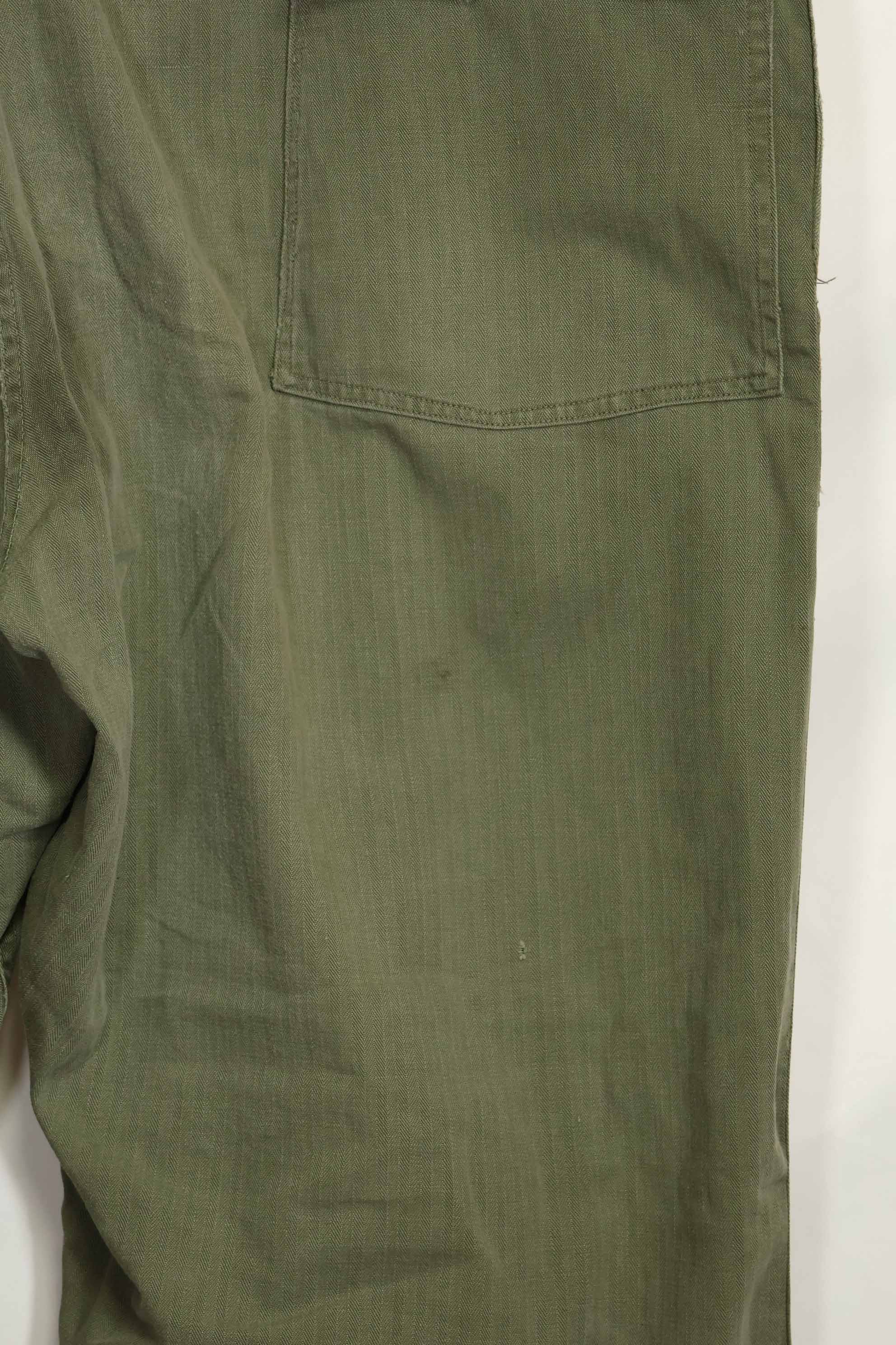 1940年代 アメリカ陸軍 HBT ユーティリティパンツ 大きめサイズ 傷あり 中古品
