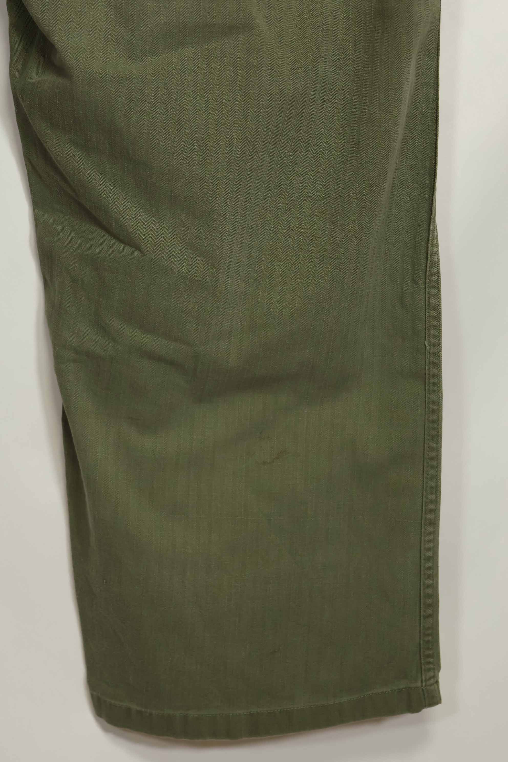 1940年代 アメリカ陸軍 HBT ユーティリティパンツ 大きめサイズ 傷あり 中古品