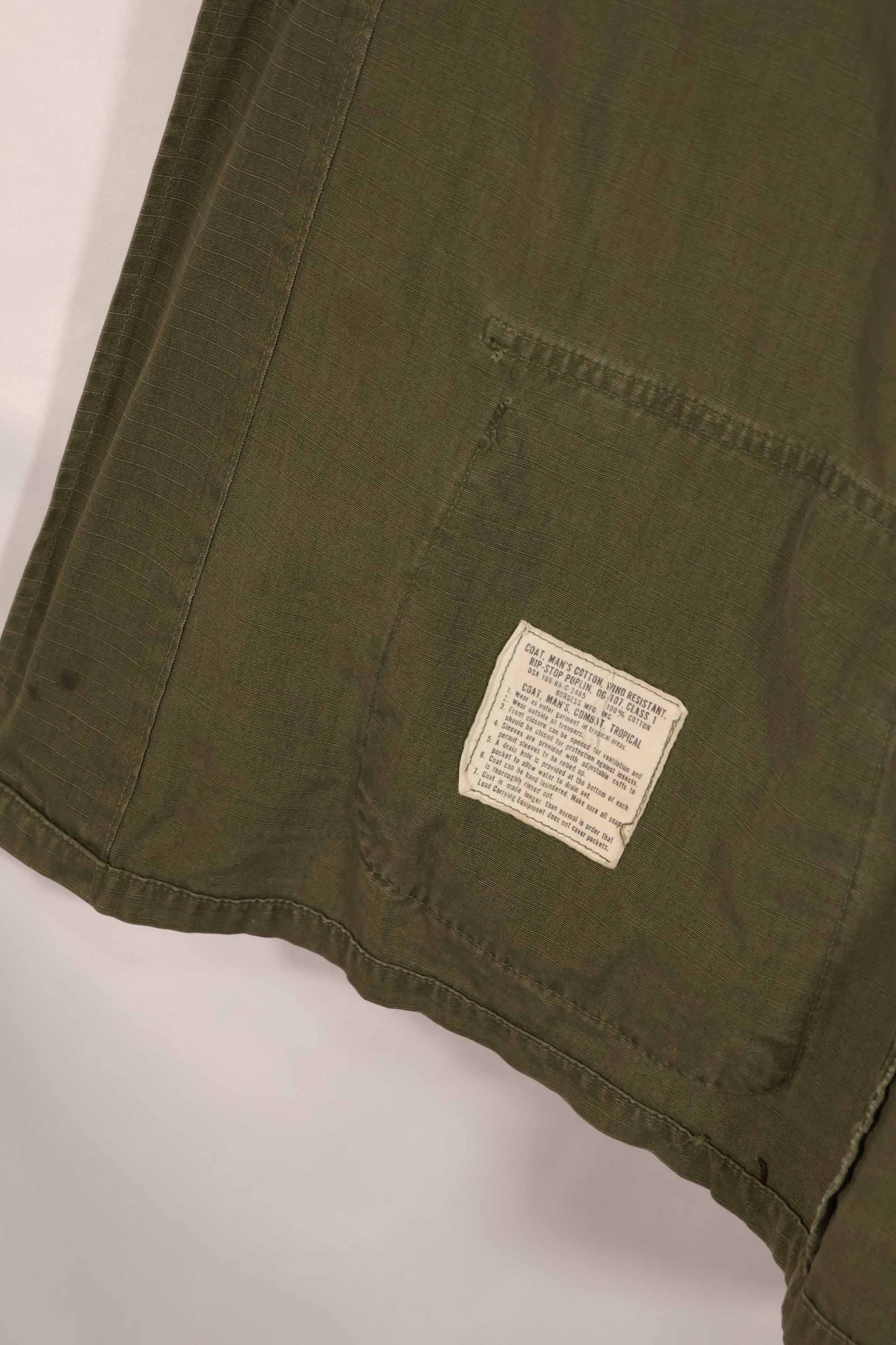 実物 1969年製 4th Model ジャングルファティーグ ジャケット 半袖カスタム M-R 中古品