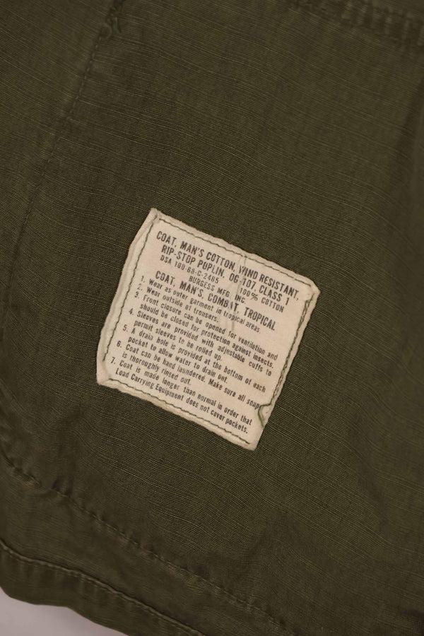 実物 1969年製 4th Model ジャングルファティーグ ジャケット 半袖カスタム M-R 中古品