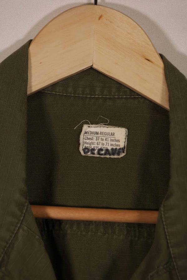 実物 1970年製 4th Model ジャングルファティーグ ジャケット M-R 袖汚れあり 中古品