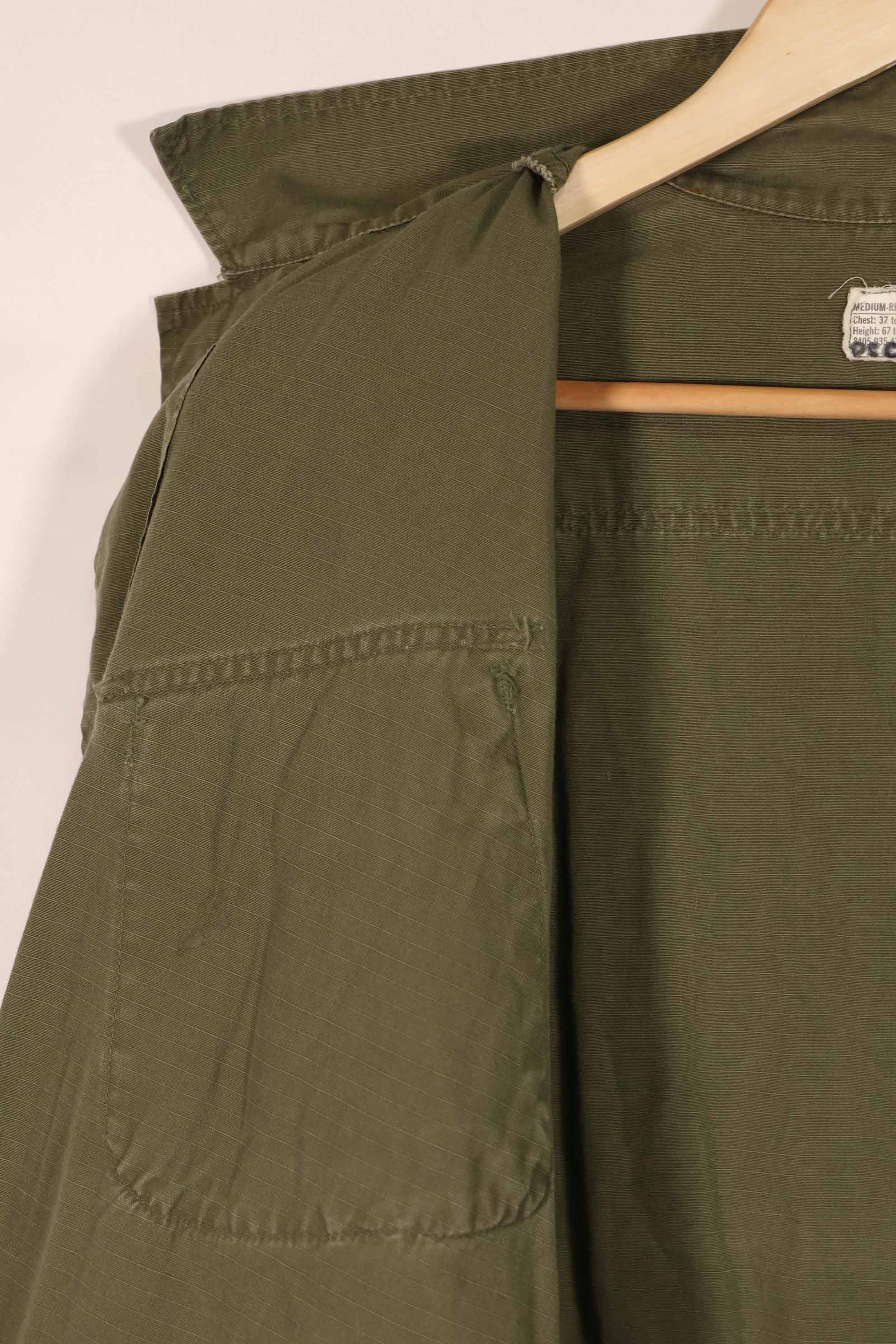 実物 1970年製 4th Model ジャングルファティーグ ジャケット M-R 袖汚れあり 中古品