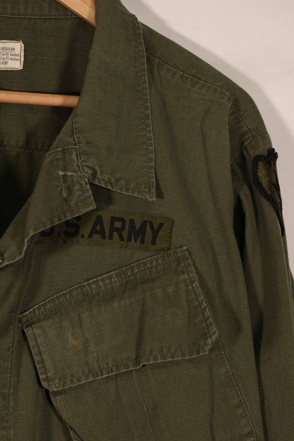 実物 1969年製 4th Model ジャングルファティーグ ジャケット M-R 25歩兵師団パッチ付き 中古品