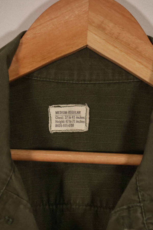実物 1969年製 4th Model ジャングルファティーグ ジャケット M-R 25歩兵師団パッチ付き 中古品