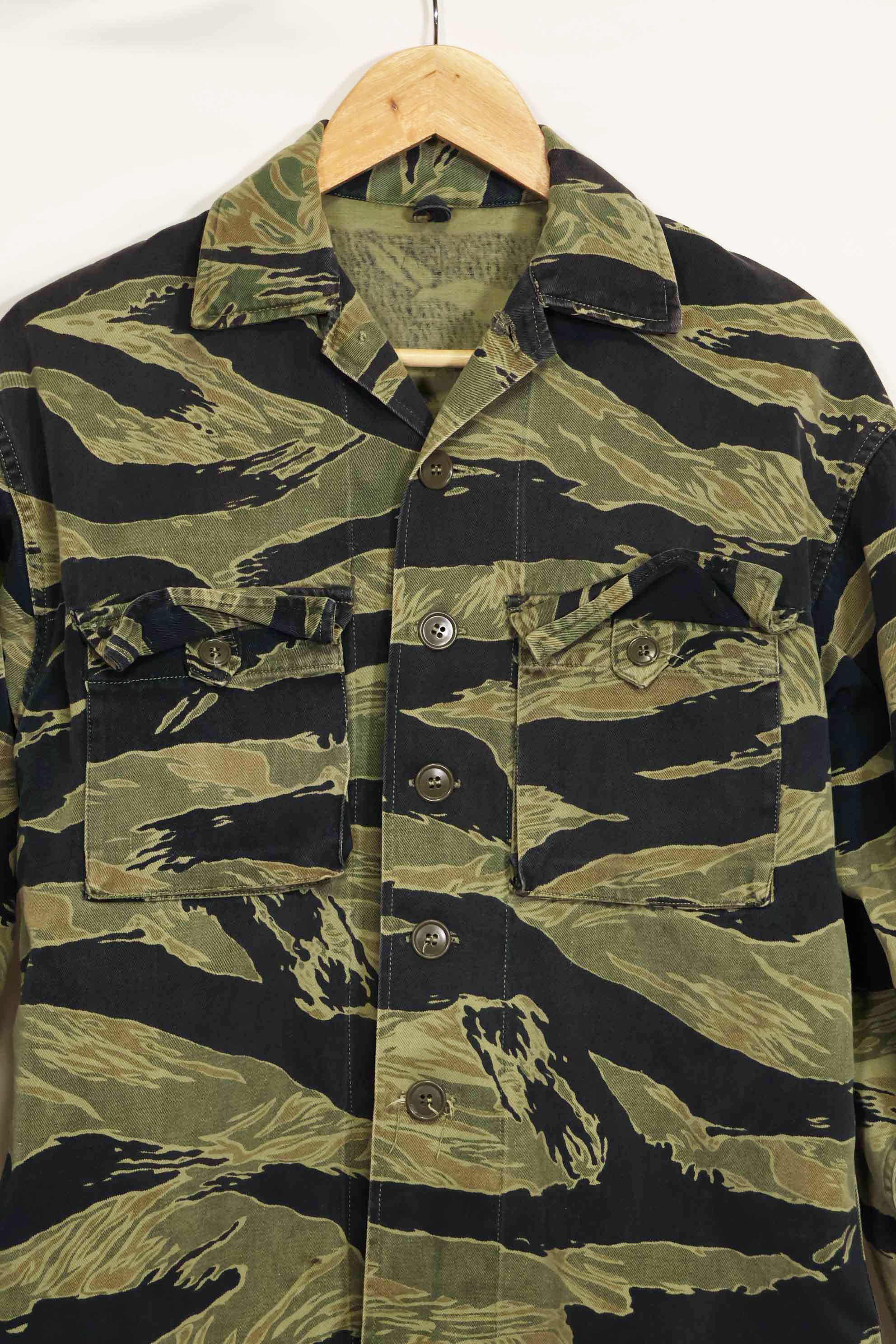 1960年代 ファットタイガー タイガーストライプ シャツ Asian カット 中古品