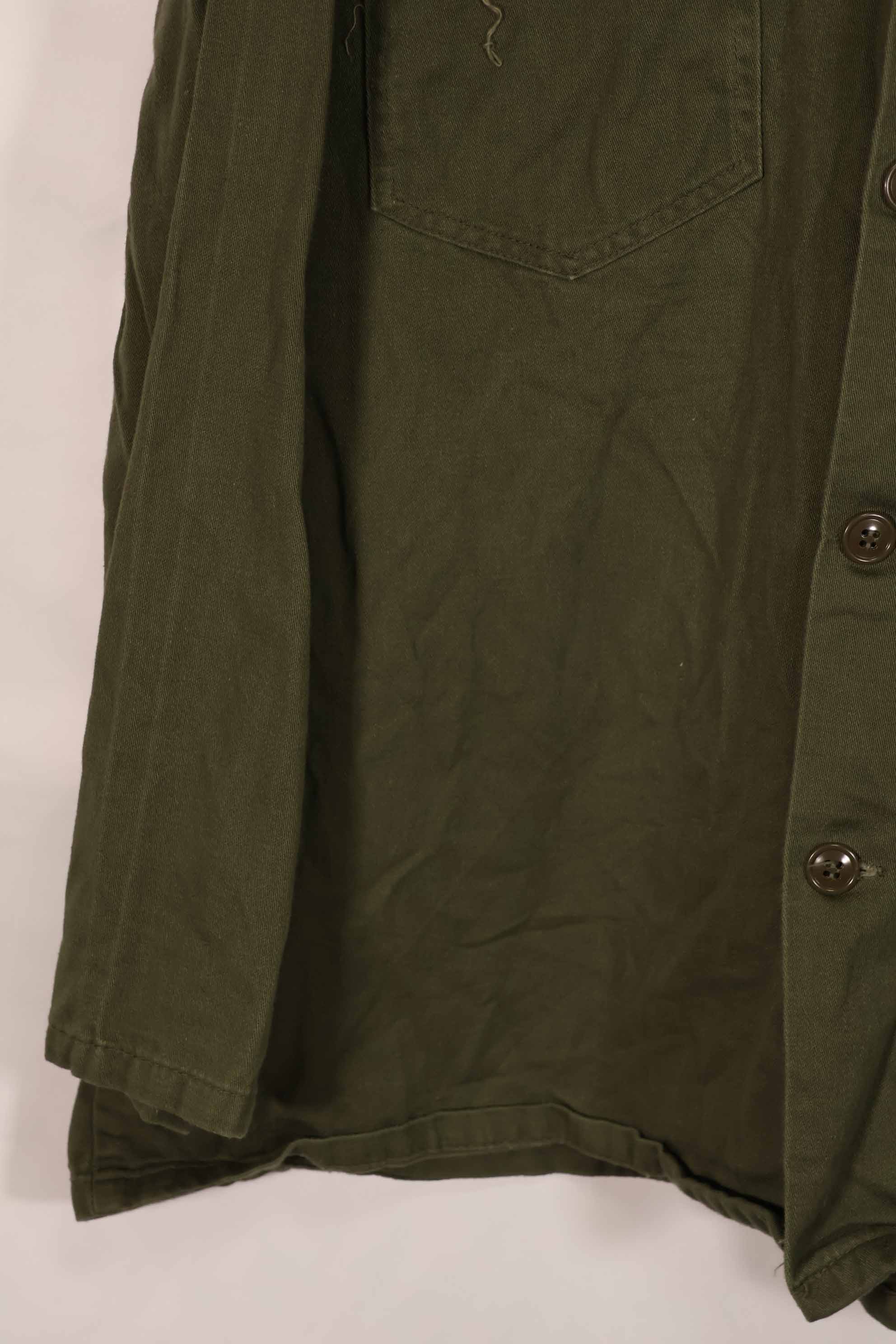 実物 1960年代初頭製 アメリカ軍 OG-107 ユーティリティシャツ サイズタグなし 中古品 C