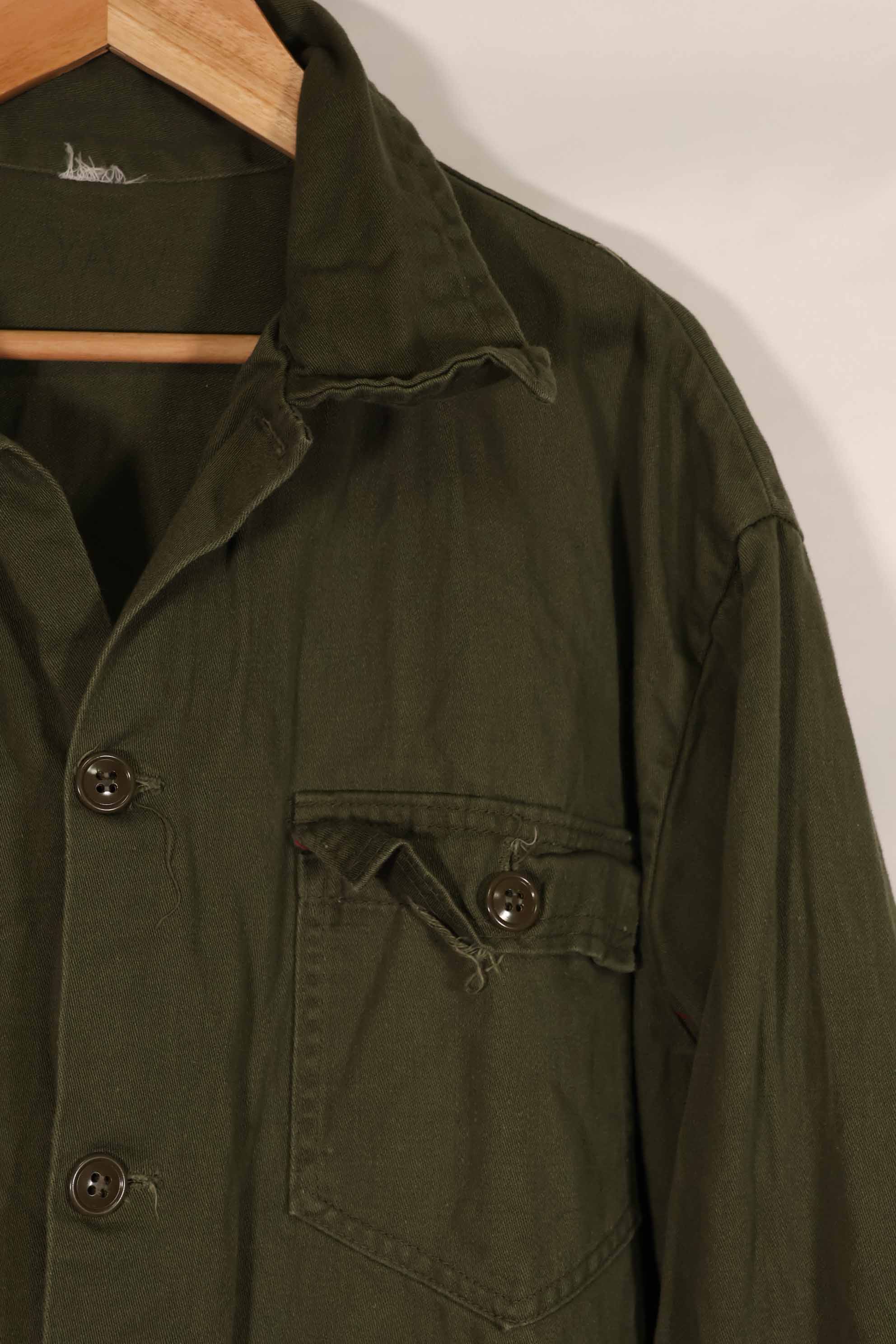 実物 1960年代初頭製 アメリカ軍 OG-107 ユーティリティシャツ サイズタグなし 中古品 C