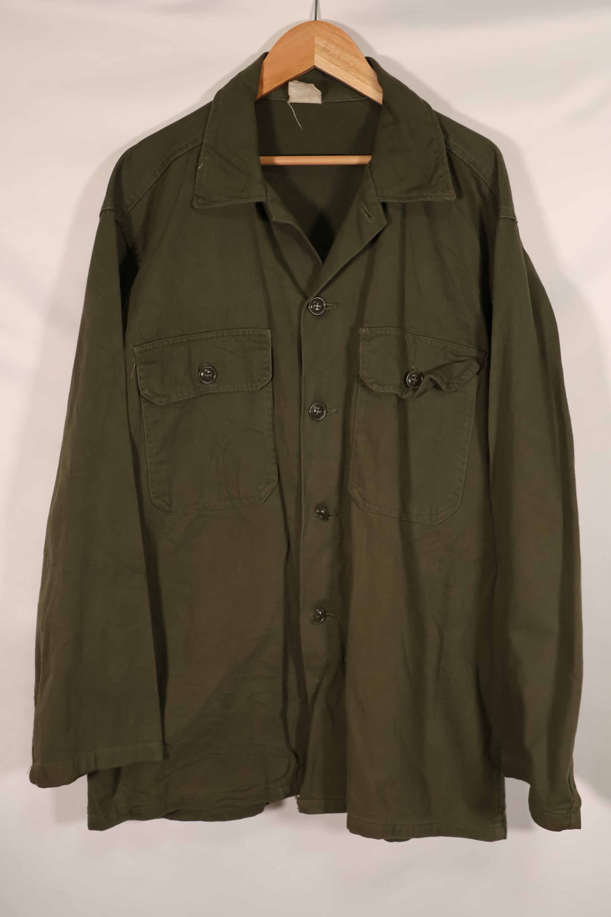 実物 1960年代前半ロット アメリカ軍 OG-107 ユーティリティシャツ 中古品 A