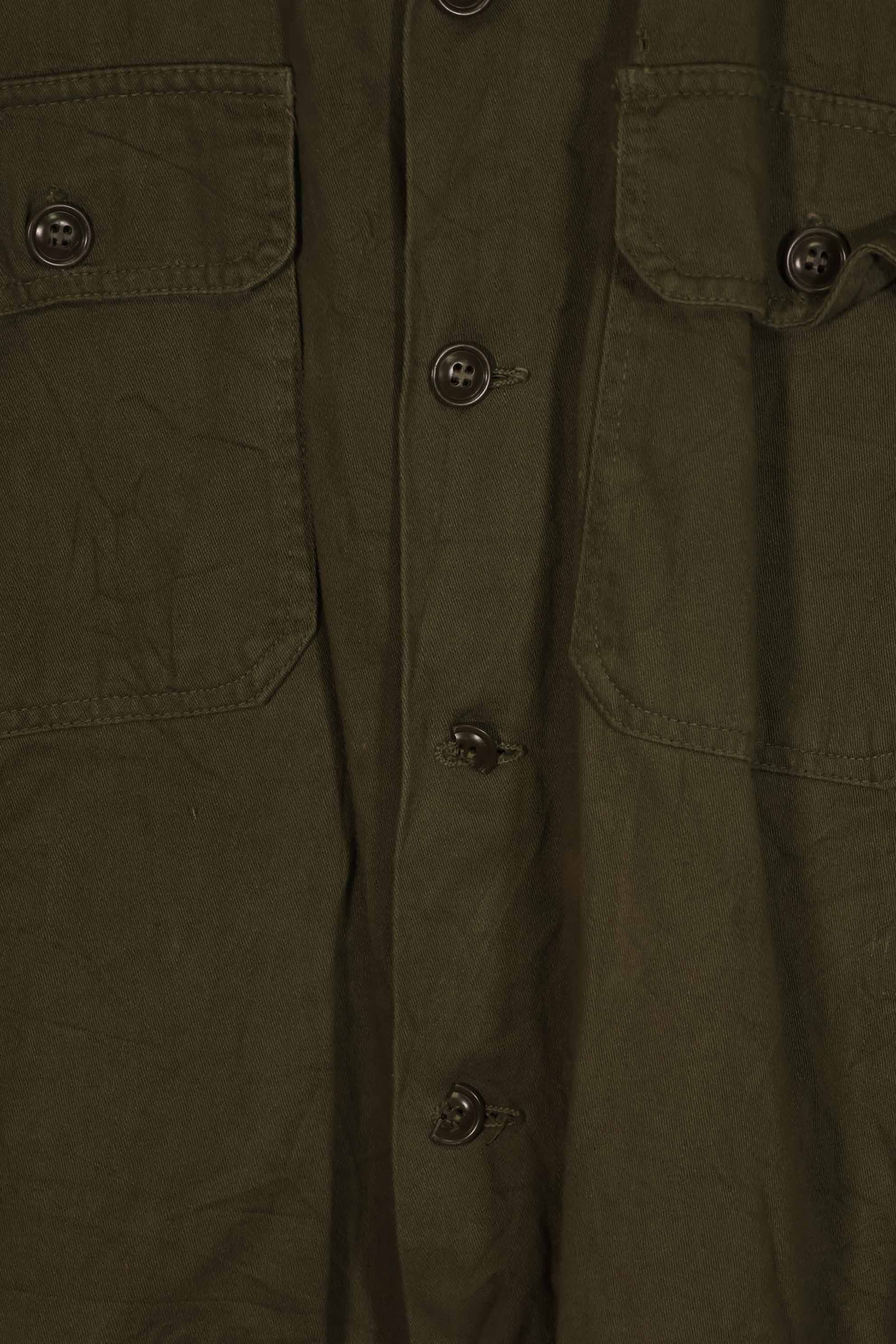 実物 1960年代前半ロット アメリカ軍 OG-107 ユーティリティシャツ 中古品 A
