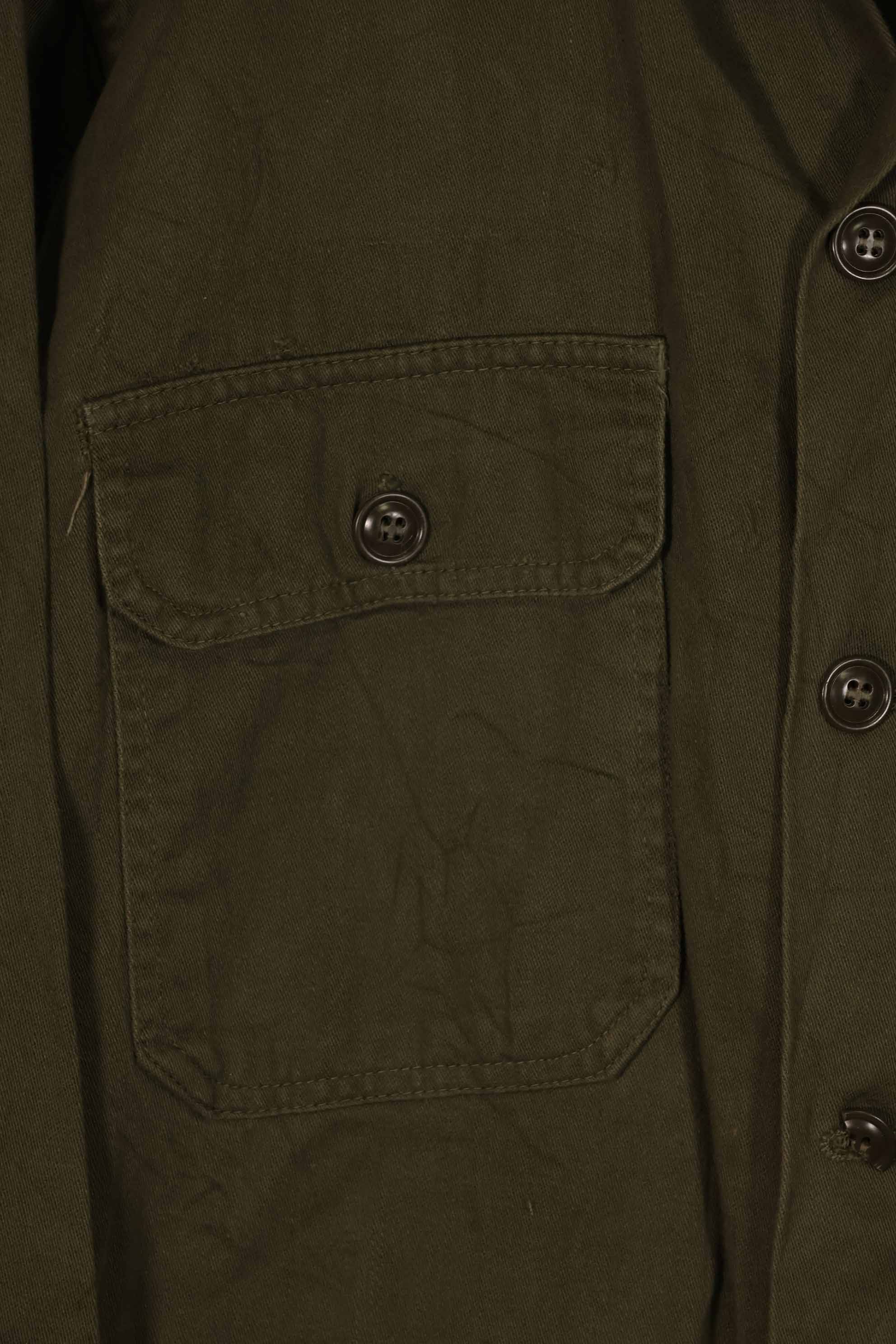 実物 1960年代前半ロット アメリカ軍 OG-107 ユーティリティシャツ 中古品 A