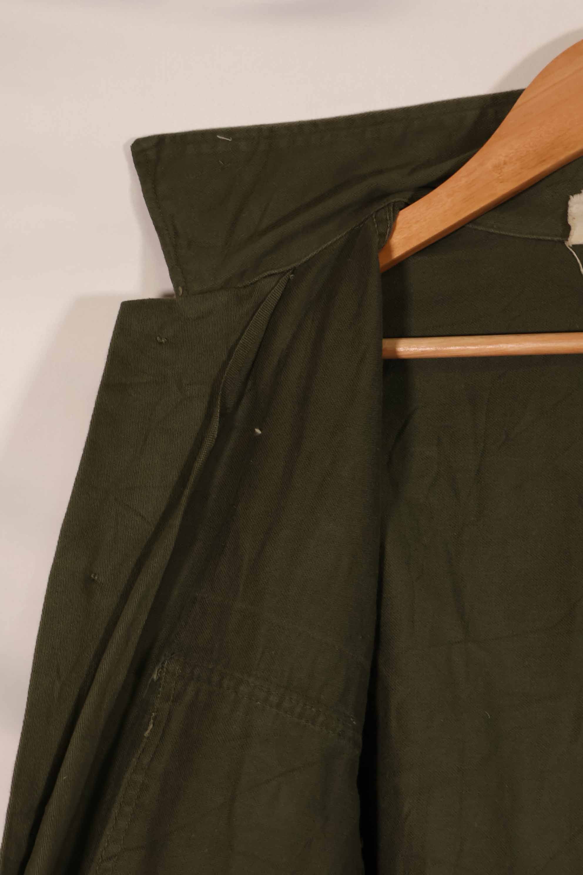 実物 1960年代前半ロット アメリカ軍 OG-107 ユーティリティシャツ 中古品 A