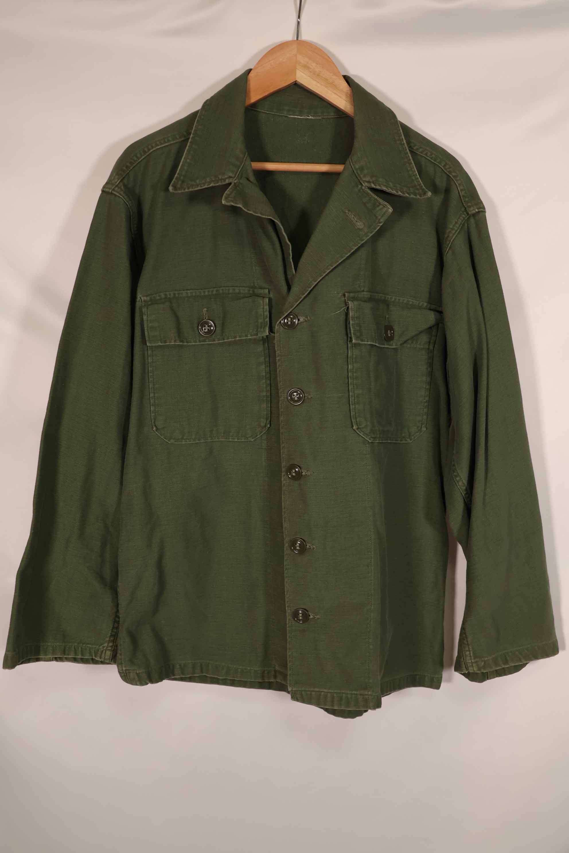 実物 1963年製 アメリカ軍 OG-107 ユーティリティシャツ サイズタグなし 中古品 B