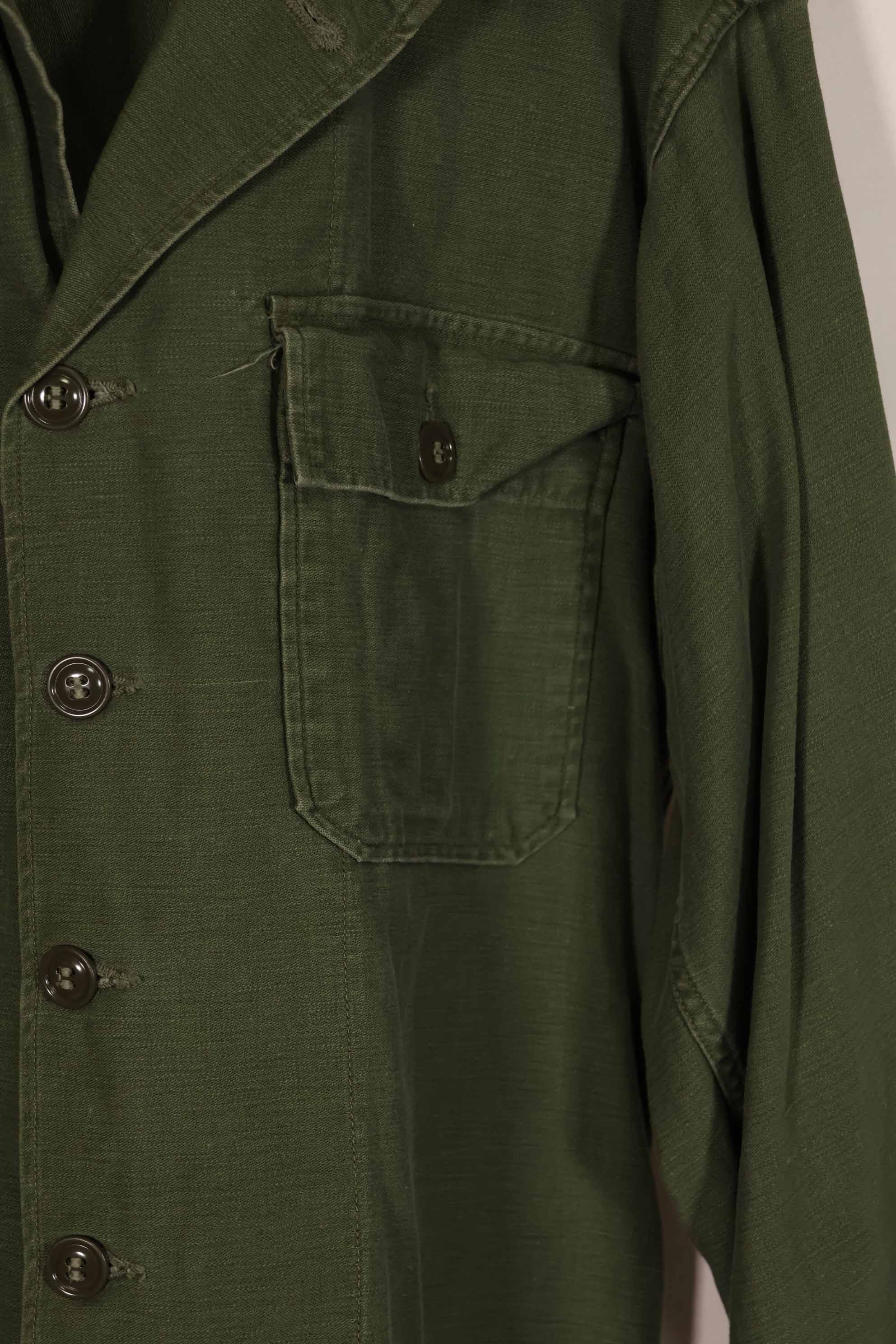 実物 1963年製 アメリカ軍 OG-107 ユーティリティシャツ サイズタグなし 中古品 B