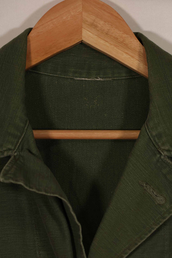 実物 1963年製 アメリカ軍 OG-107 ユーティリティシャツ サイズタグなし 中古品 B
