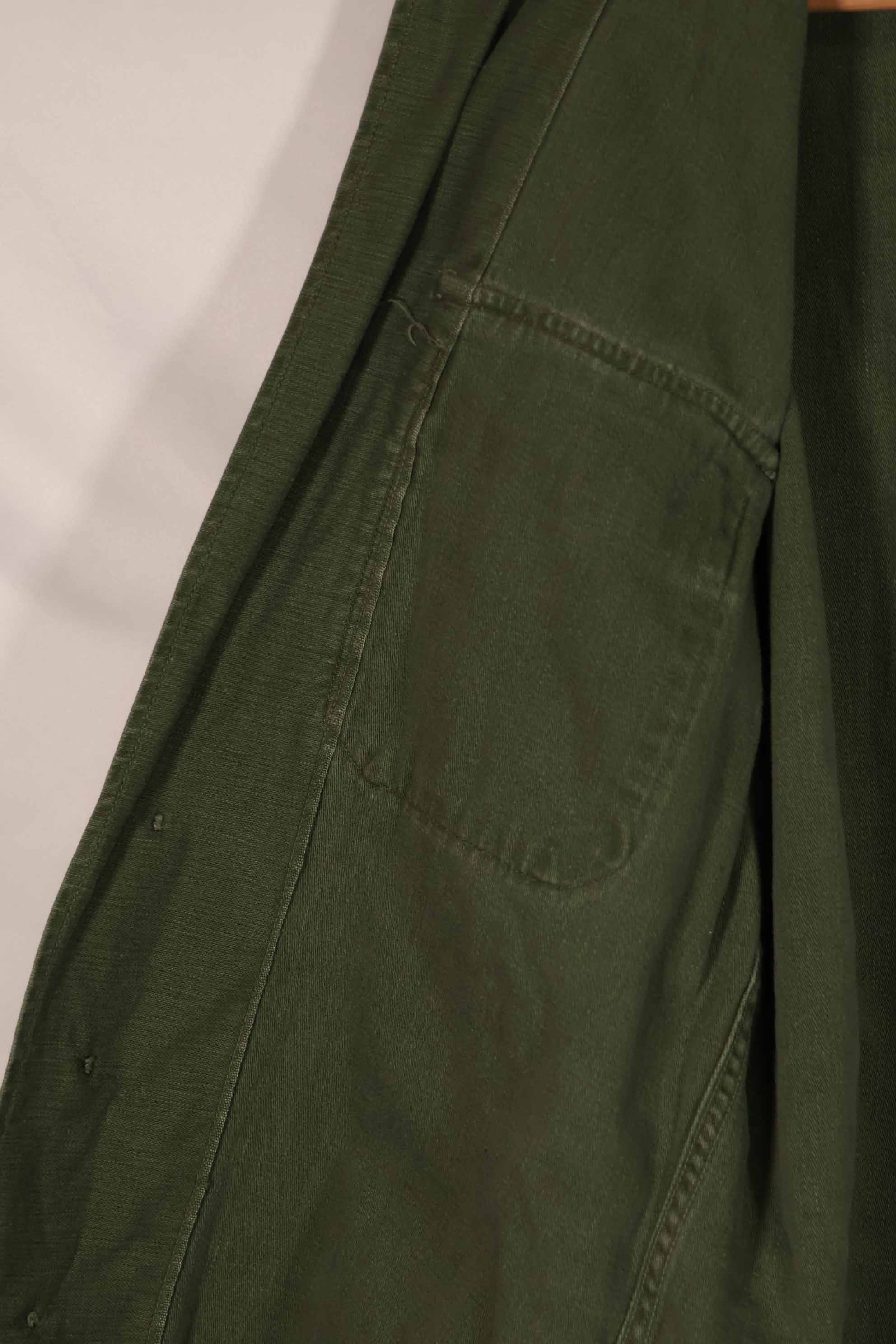 実物 1963年製 アメリカ軍 OG-107 ユーティリティシャツ サイズタグなし 中古品 B