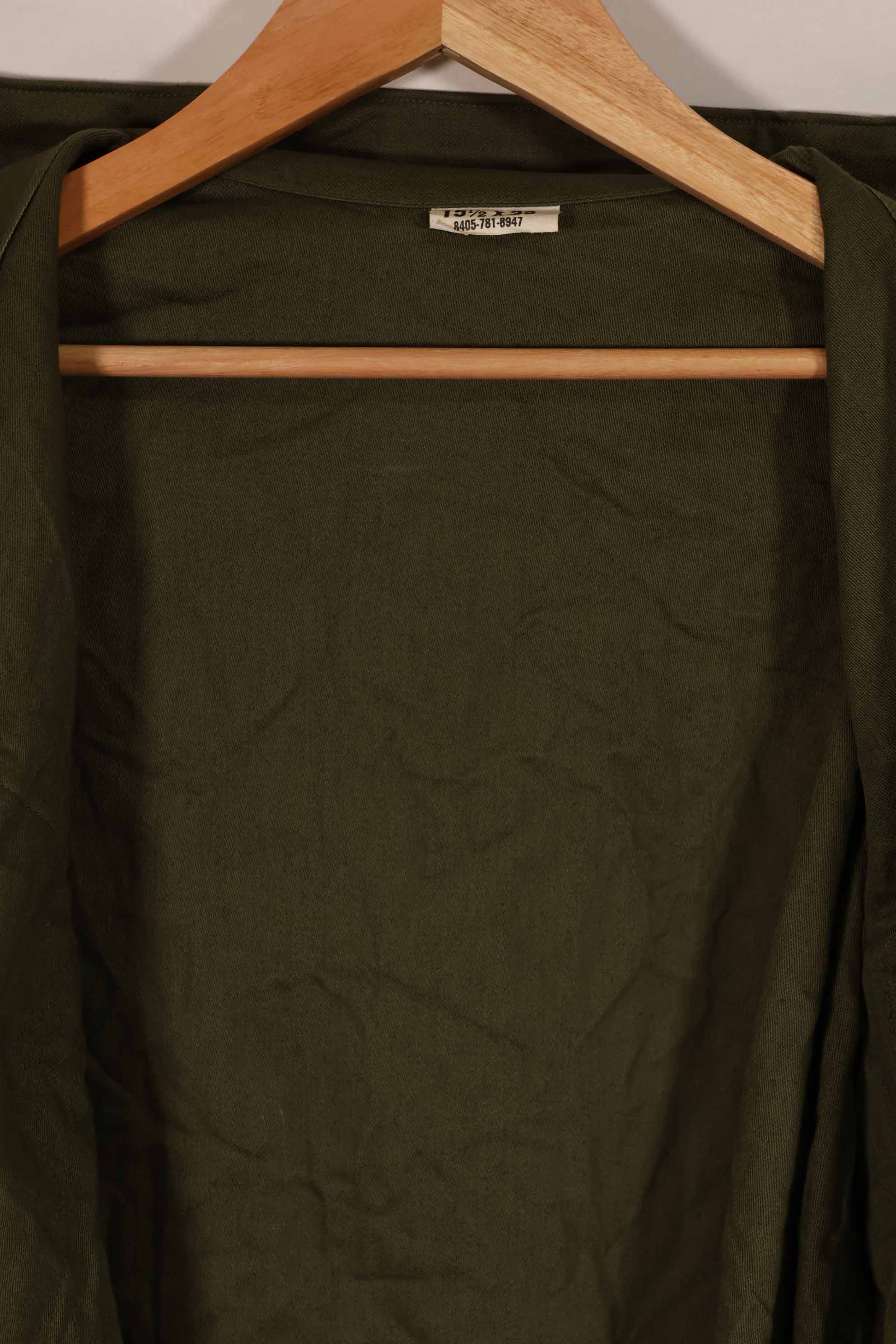 実物 1967年製 アメリカ軍 OG-107 ユーティリティシャツ ほぼ未使用品 B