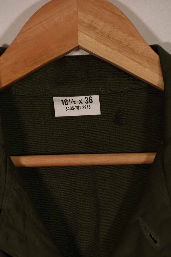 実物 1960年代前半ロット アメリカ軍 OG-107 ユーティリティシャツ ほぼ未使用品 C