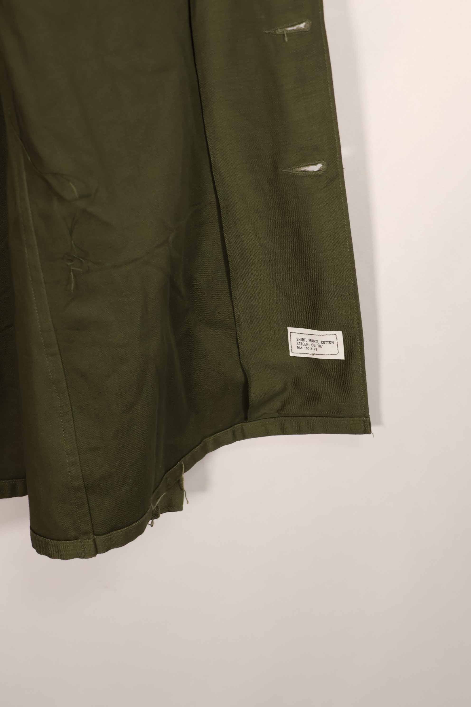 実物 1960年代前半ロット アメリカ軍 OG-107 ユーティリティシャツ ほぼ未使用品 C